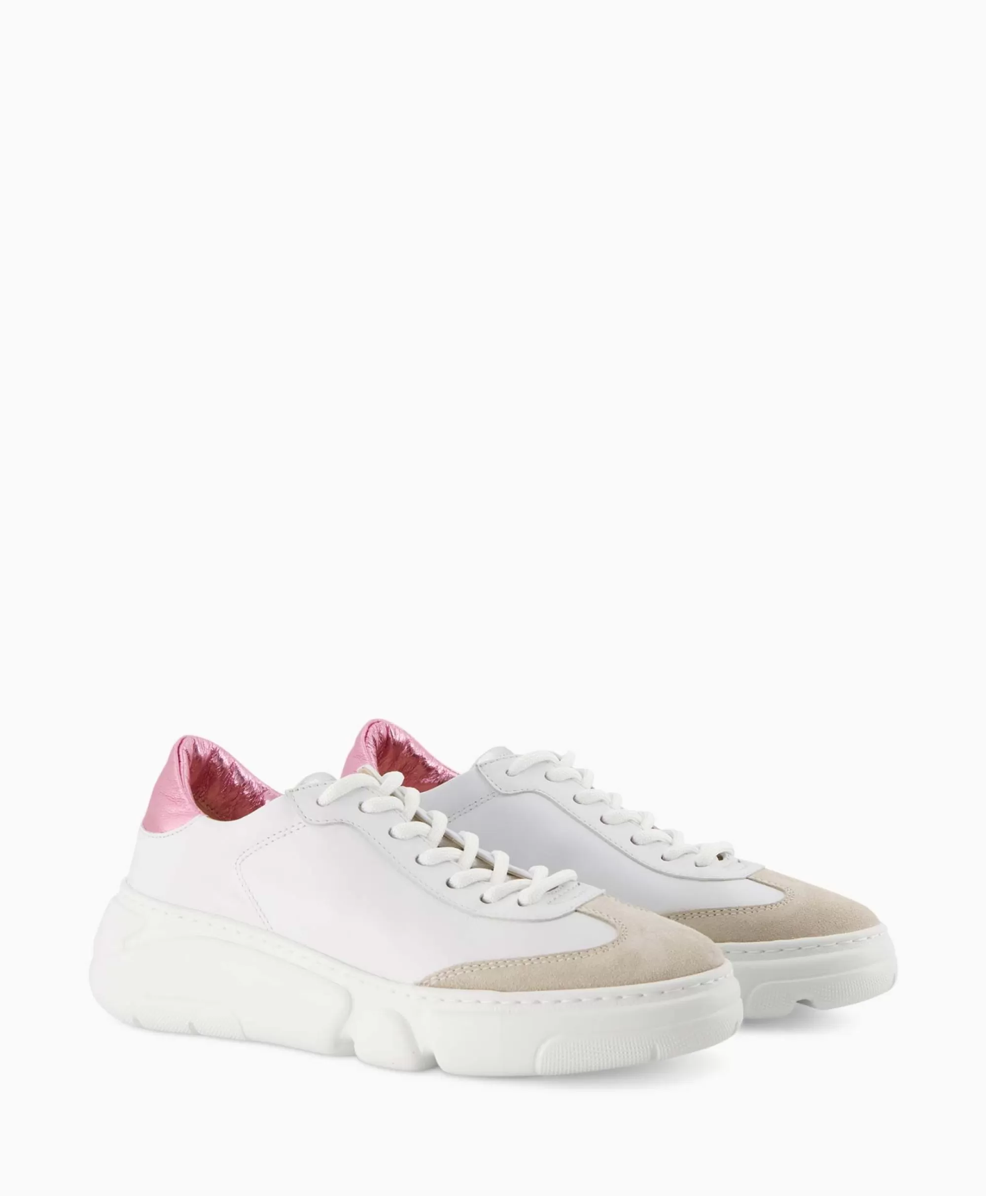 AGL Emilie - Scarpe Sportive Eleganti in Pelle Morbida Rosa Delicato, Scarpe da Donna Leggere per Camminate Confortevoli, Design Moderno con Suola Antiscivolo, Comode per Tutto il Giorno