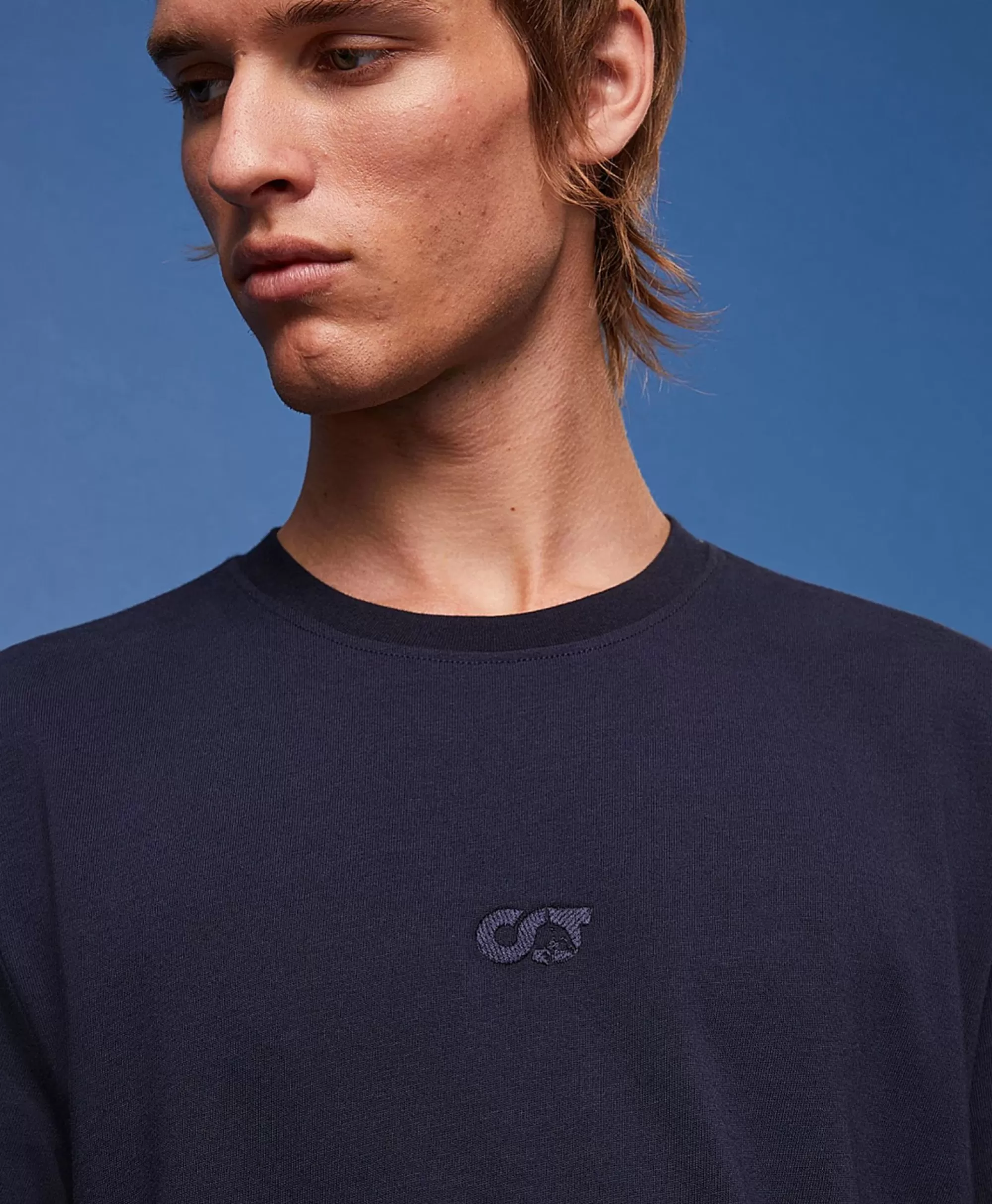 Alpha Tauri Maglietta Casual Maniche Corte - Design Ata Janso in Blu Navy, Cotone Leggero per Stile Quotidiano
