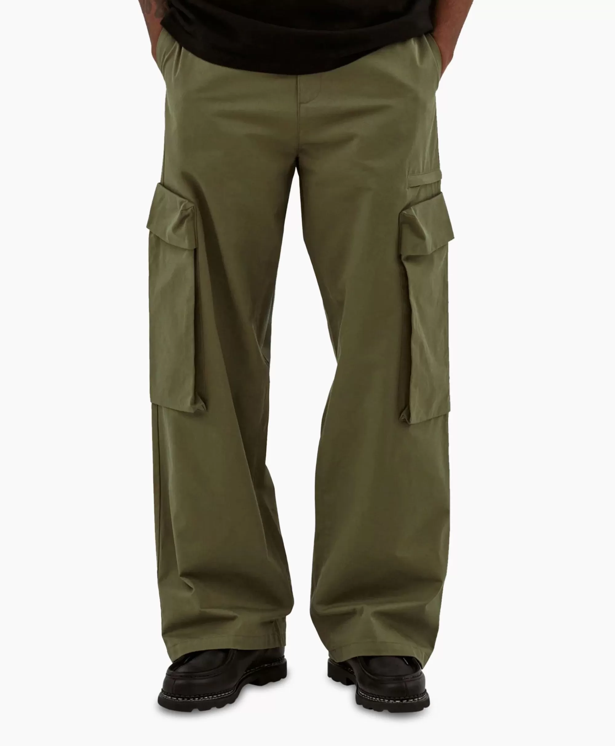 Pantaloni Oversize Confortevoli con Tasche 3D - Verde Scuro | Collezione Arte Antwerp