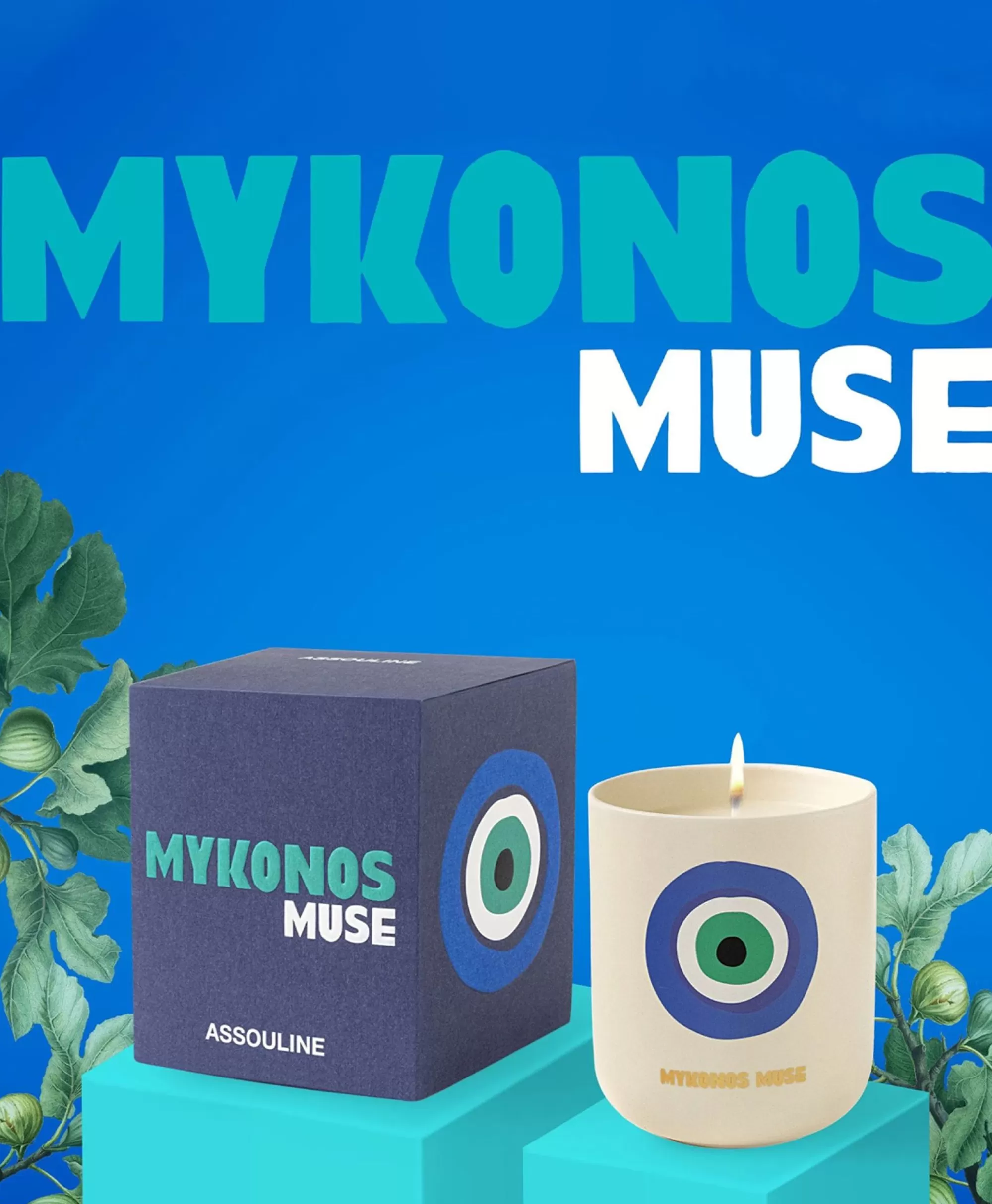 Assouline Lifestyle - Candela Profumata Mykonos Muse, Viaggio Sensoriale in Casa - Accessorio per Atmosfere da Sogno