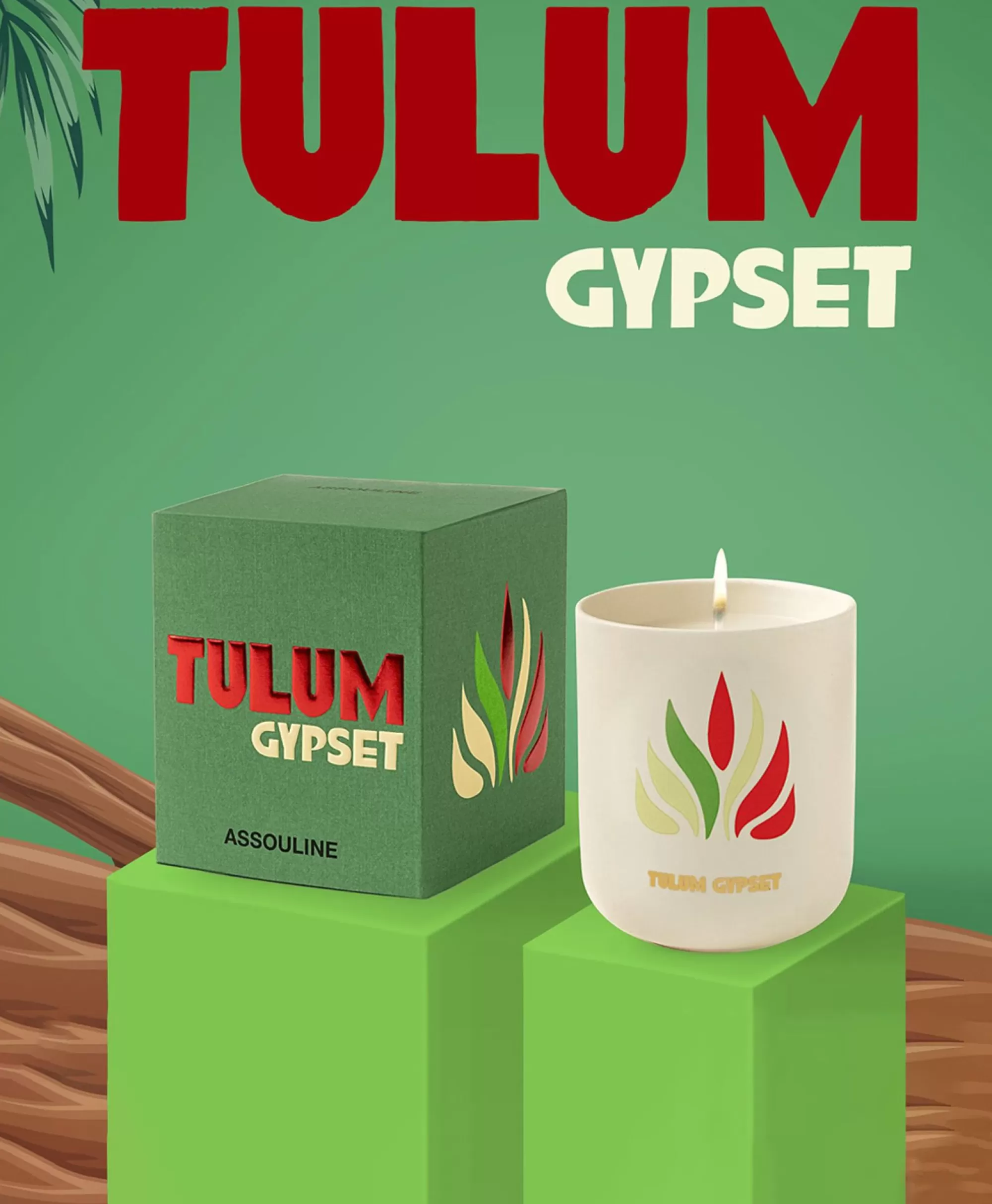 Assouline Candela Profumata Tulum: Essenza Gypset per Viaggiare con la Fantasia da Casa - Aromi Bohemien per Stile di Vita