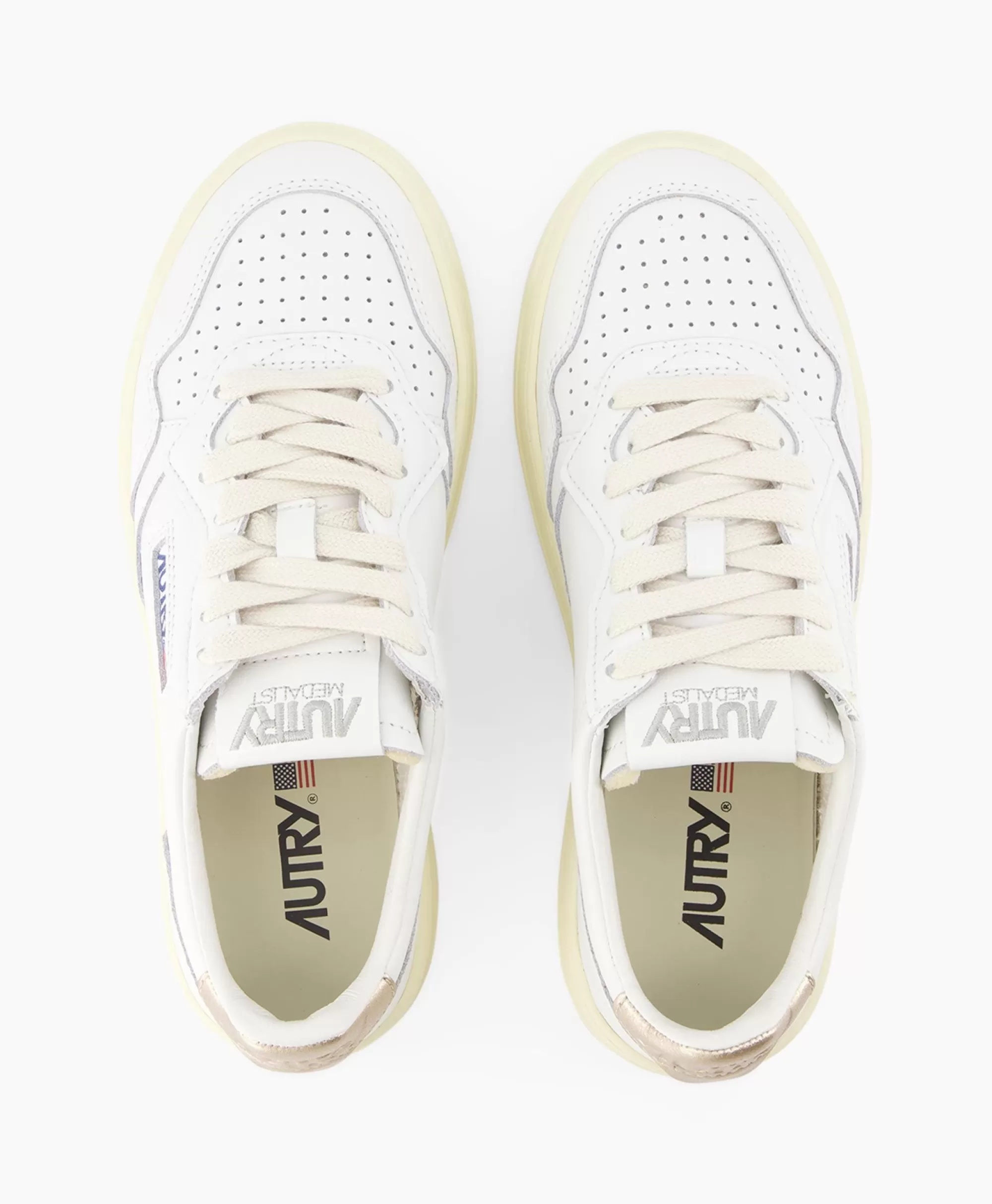Scarpe Sportive Autry Medalist Low Donna in Tonalità Oro - Design Elegante e Stile Sportivo
