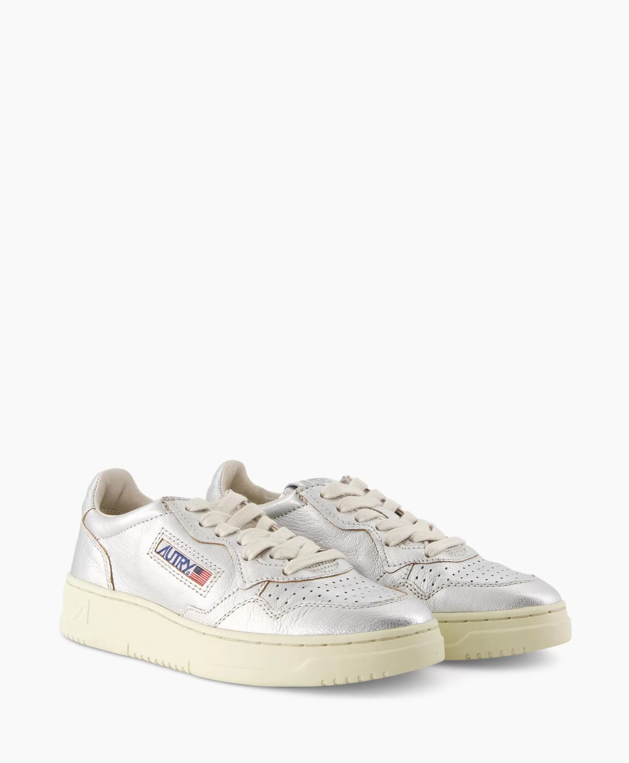 Autry Medalist Low - Scarpe Sportive Donna in Argento, Stile Retro e Design Leggero per il Massimo Comfort