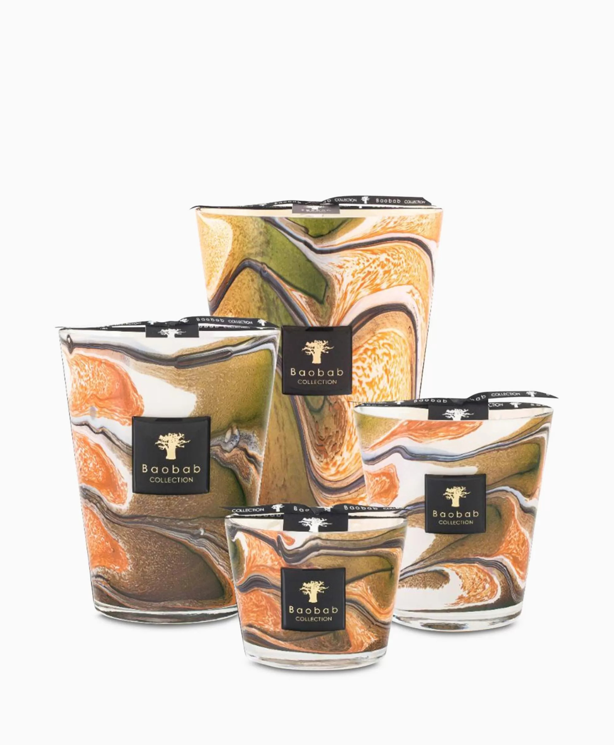 Candela Artigianale Baobab Grande - Profumata con Cera Naturale Delta Okavango (10 Ore di Durata) per Arredo Casa Lifestyle