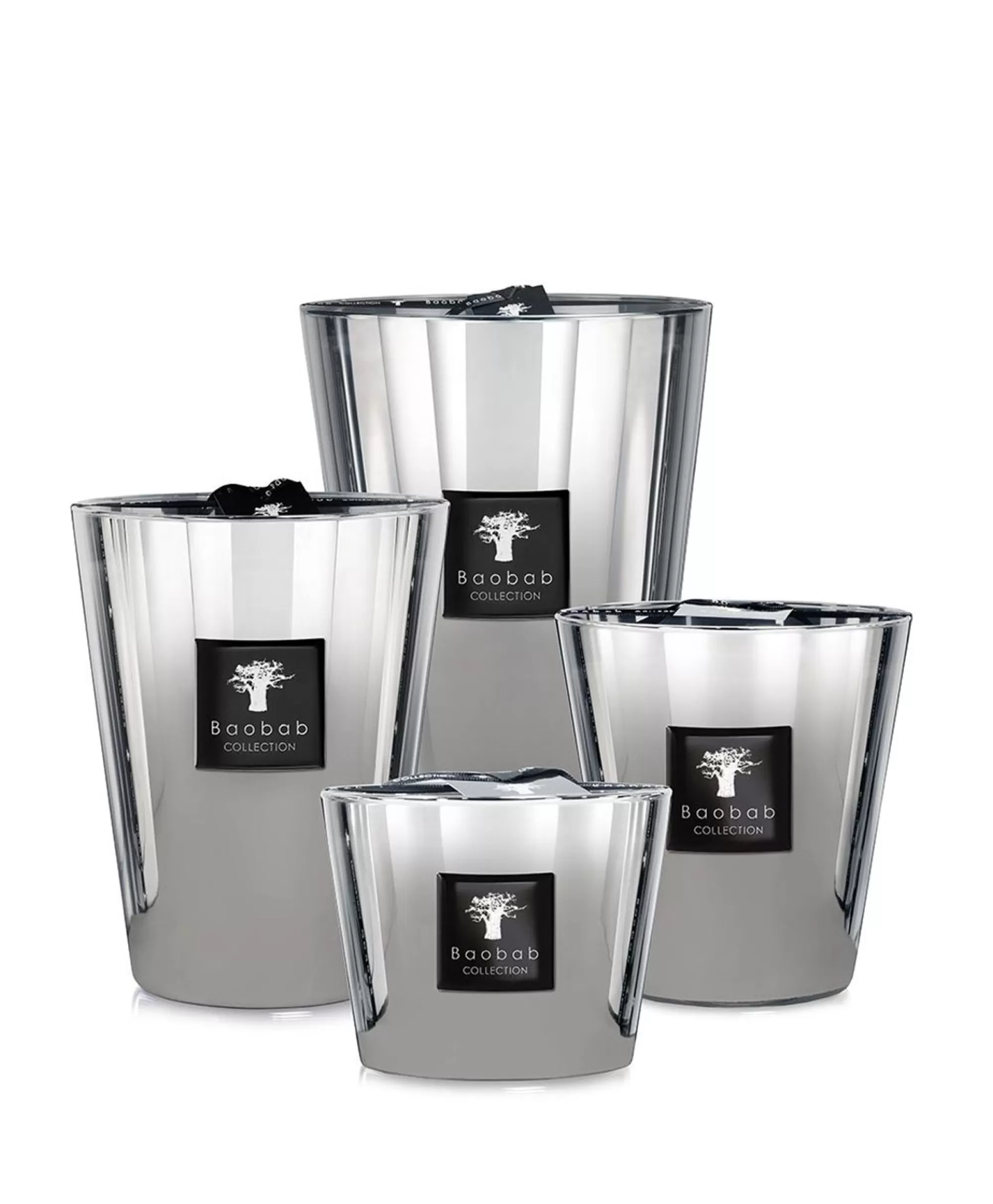 Candela Profumata Artigianale Max 24 - Baobab Lifestyle Collection in Tonalità Argento (Edizione Limitata Les Exclusives)