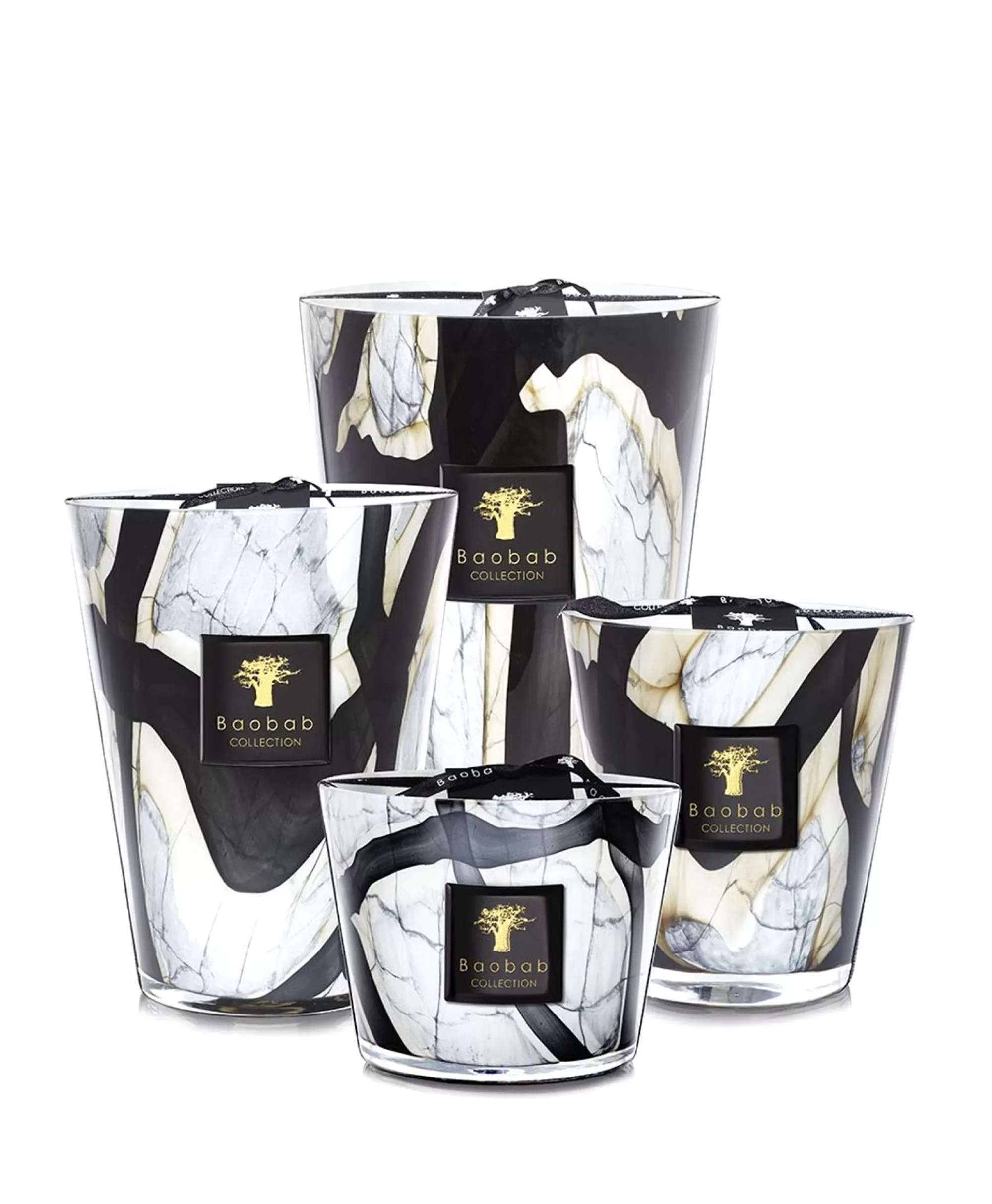 Baobab Candela Max con 24 Pietre Decorativi - Set Illuminazione per Atmosfere Naturali, Linea Lifestyle Collection