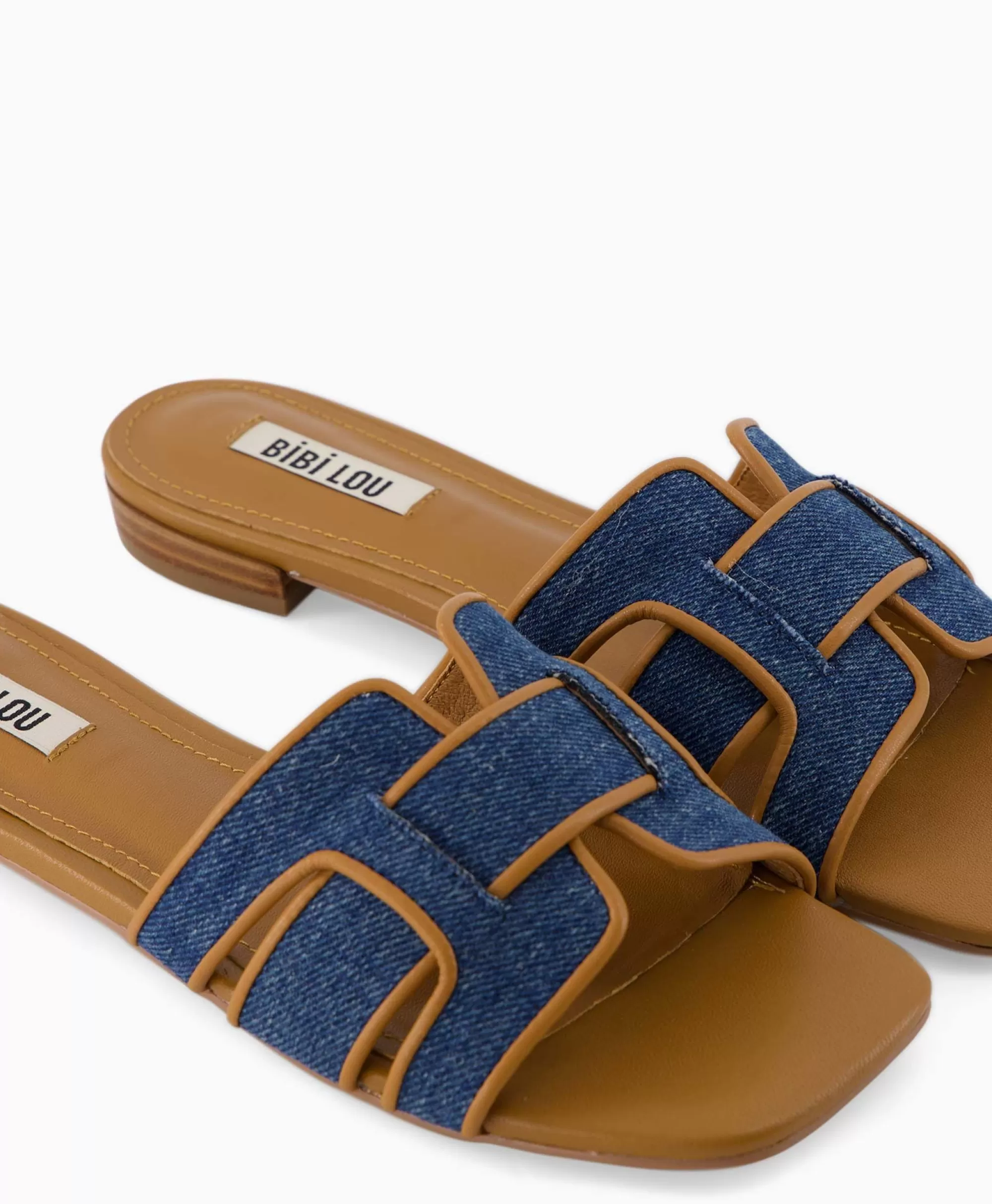 Sandali Comodi Bibi Lou Senza Tacco in Pelle e Lino - Design Minimalista con Tonalità Terracotta