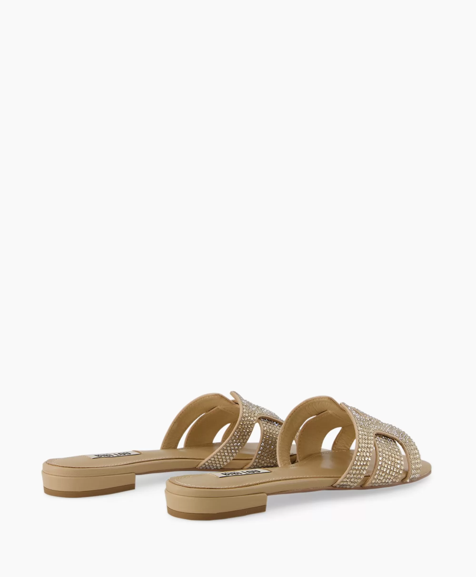 Bibi Lou Sandali Eleganti Senza Tacco con Dettagli Strass - Beige Naturale per Stile Confortevole