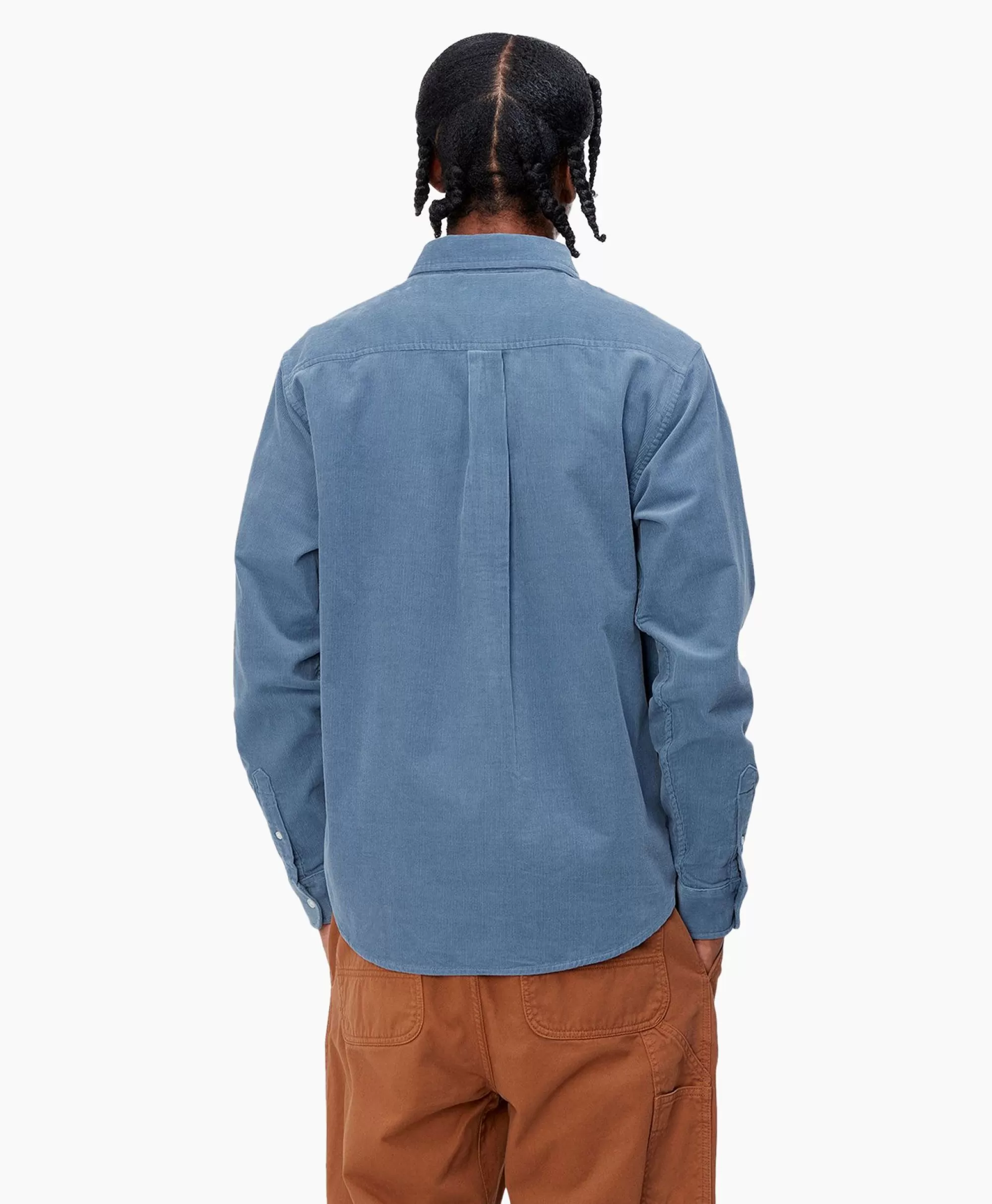 Carhartt WIP Madison - Camicia Classica a Manica Lunga in Tessuto Spazzolato Blu, Comoda e Resistente