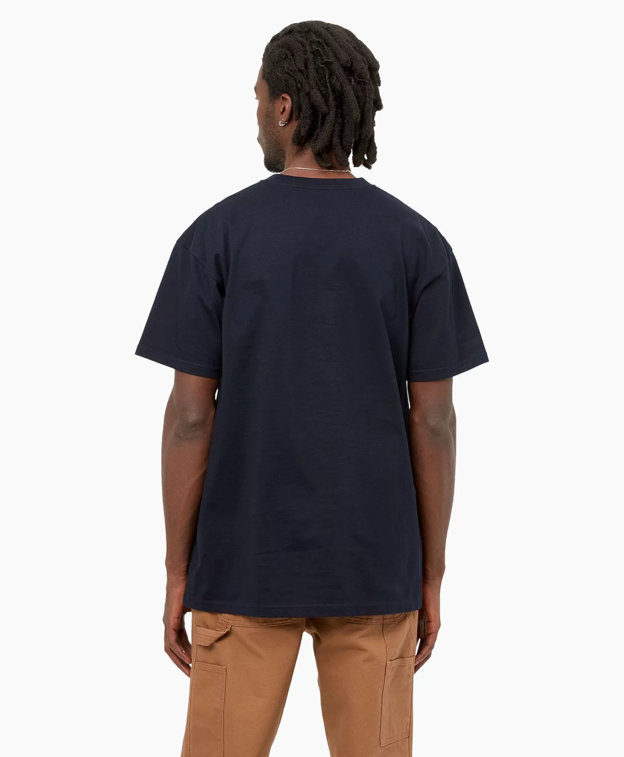 Carhartt WIP Maglietta Chase Manica Corta - Blu Scuro Vintage per Look Urbani, T-Shirt Basic Primavera/Estate con Design Pulito e Trama Resisten