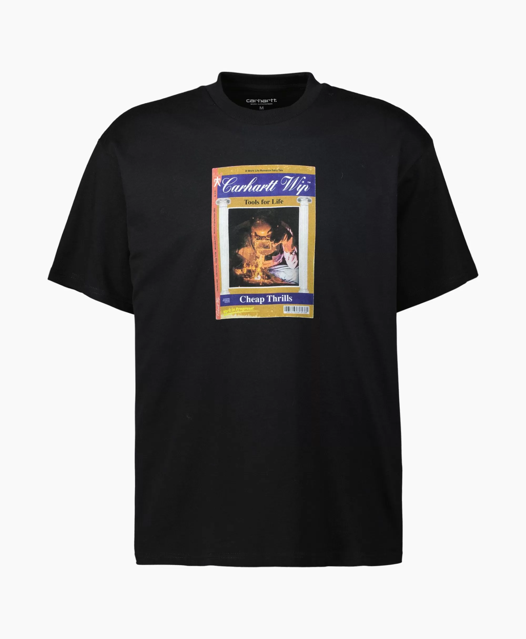 Carhartt WIP Maglietta Manica Corta Essentials - Modello Cheap Thrills in Cotone Biologico Nero, T-Shirt Casual Primaverile Unisex