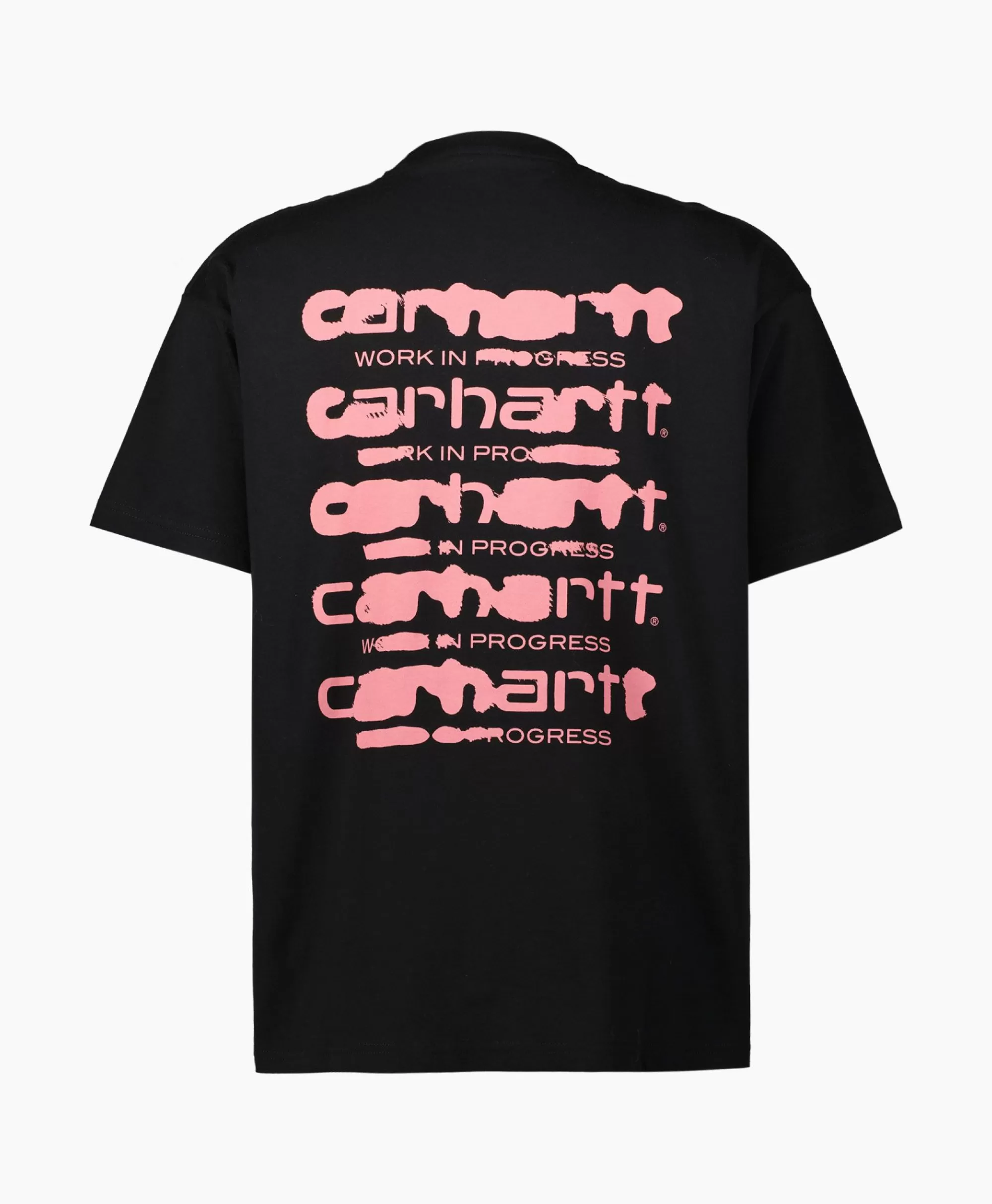Maglietta Basic Manica Corta Carhartt WIP - Effetto Inchiostro Sfumato in Cotone Organico, Nero Opaco  
Confezione Minimal | Tinta Unita Resistentissima | Uomo/Donna