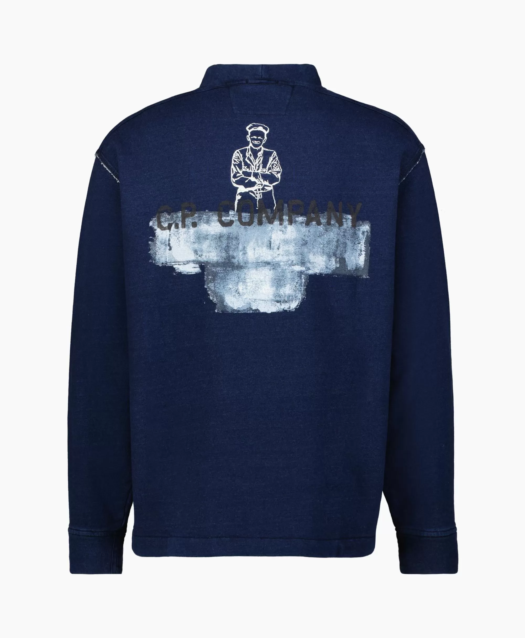 Cp Company Maglione Stagionale in Pile Indigo - Blu Confortevole con Design Funzionale