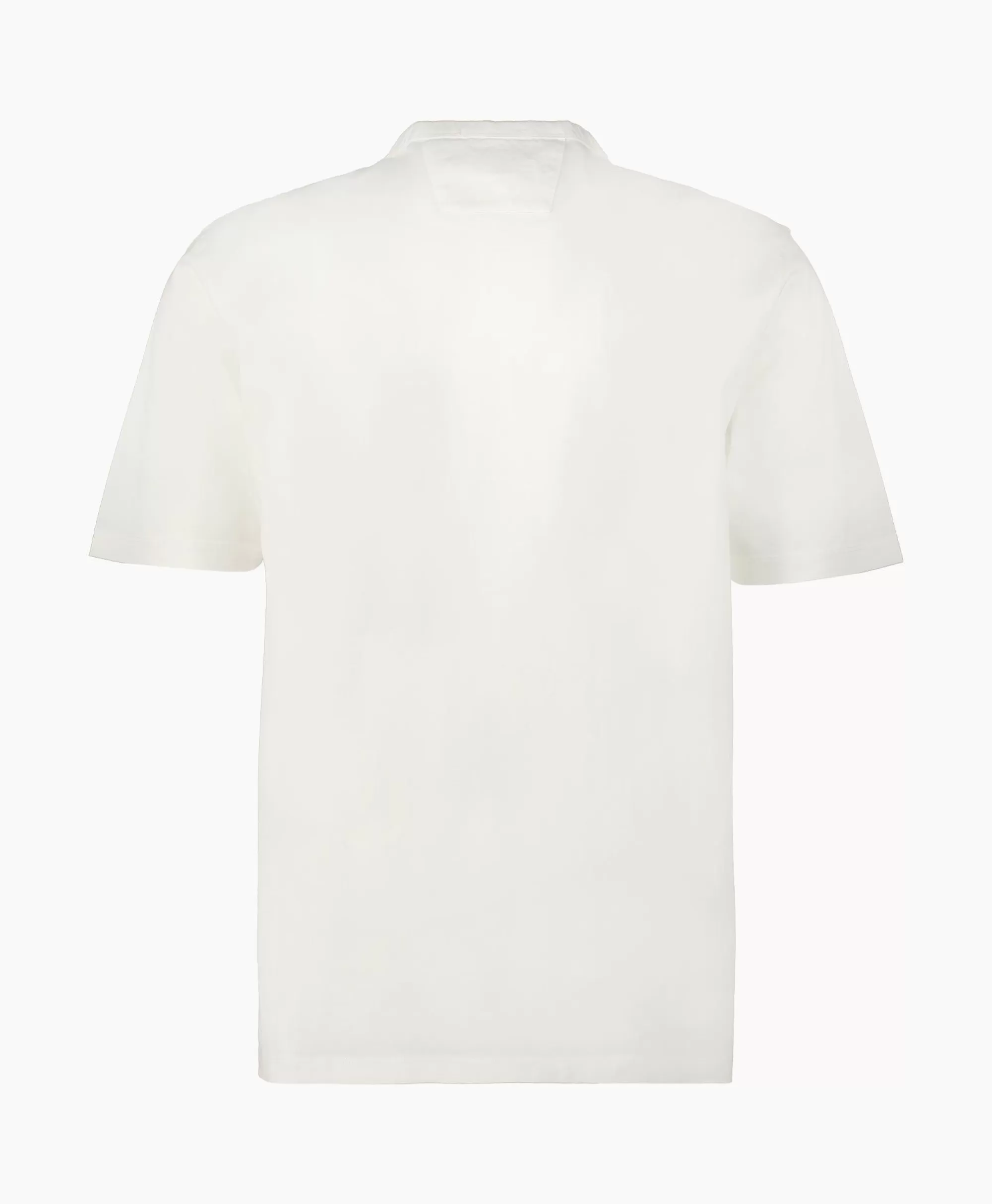 CP Company Maglietta Uomo Metropolis - Jersey Mercerizzato Logo Ricamato, T-Shirt Casual Bianco con Comfort Ottimale ed Essential Design