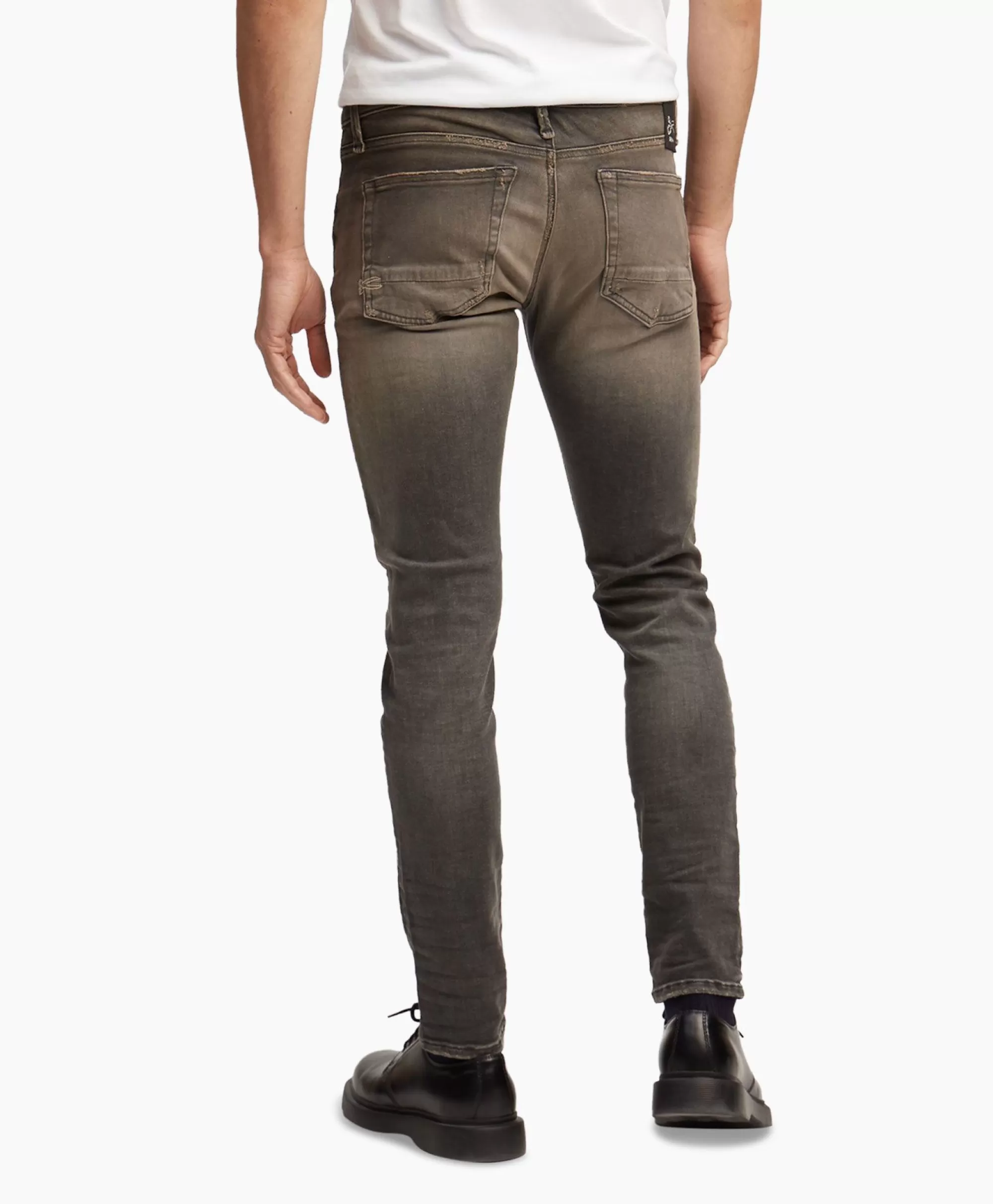 Denham Bolt Jeans Uomo Grigio Antracite - Taglio Slim Fit con Fodera Morbida per Stile Casual Moderno