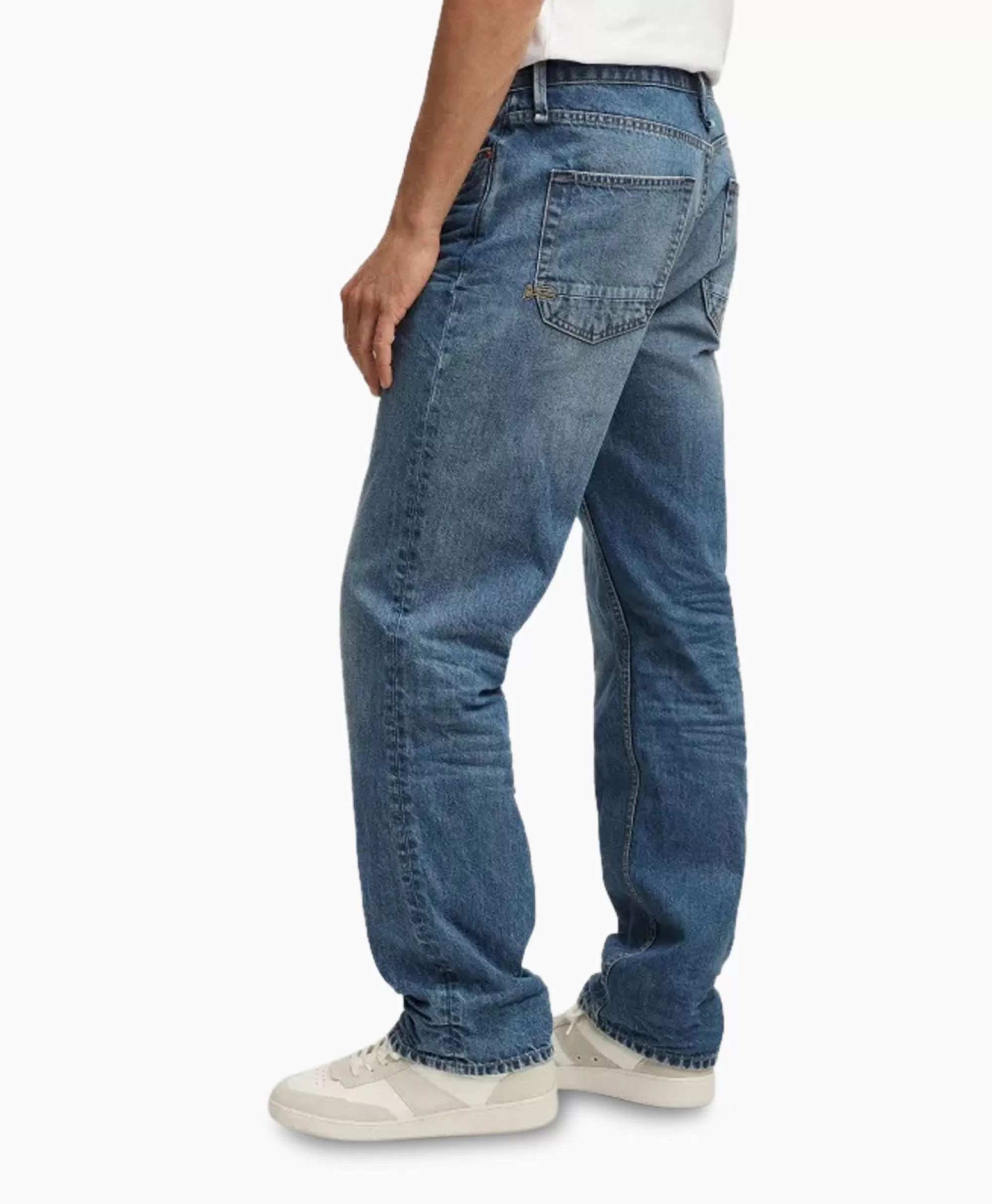 Denham Jeans Dagger Rsw - Pantaloni Denim Slim-Moderato in Bianco Rotto con Dettagli Iconici