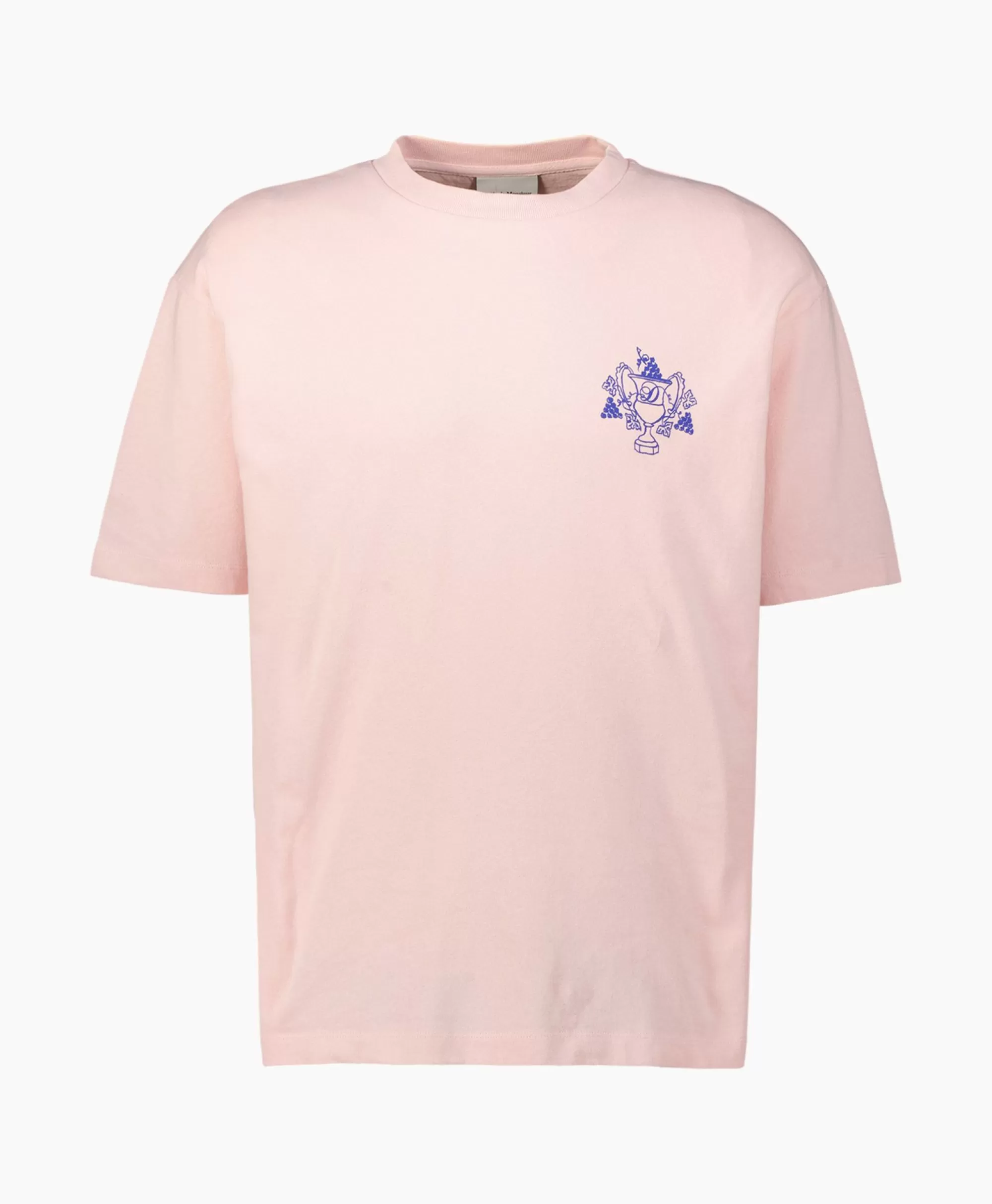 Drole De Monsieur Maglietta Essential Manica Corta - Stemma Rosa con Stampa Vintage e Tocco Classico