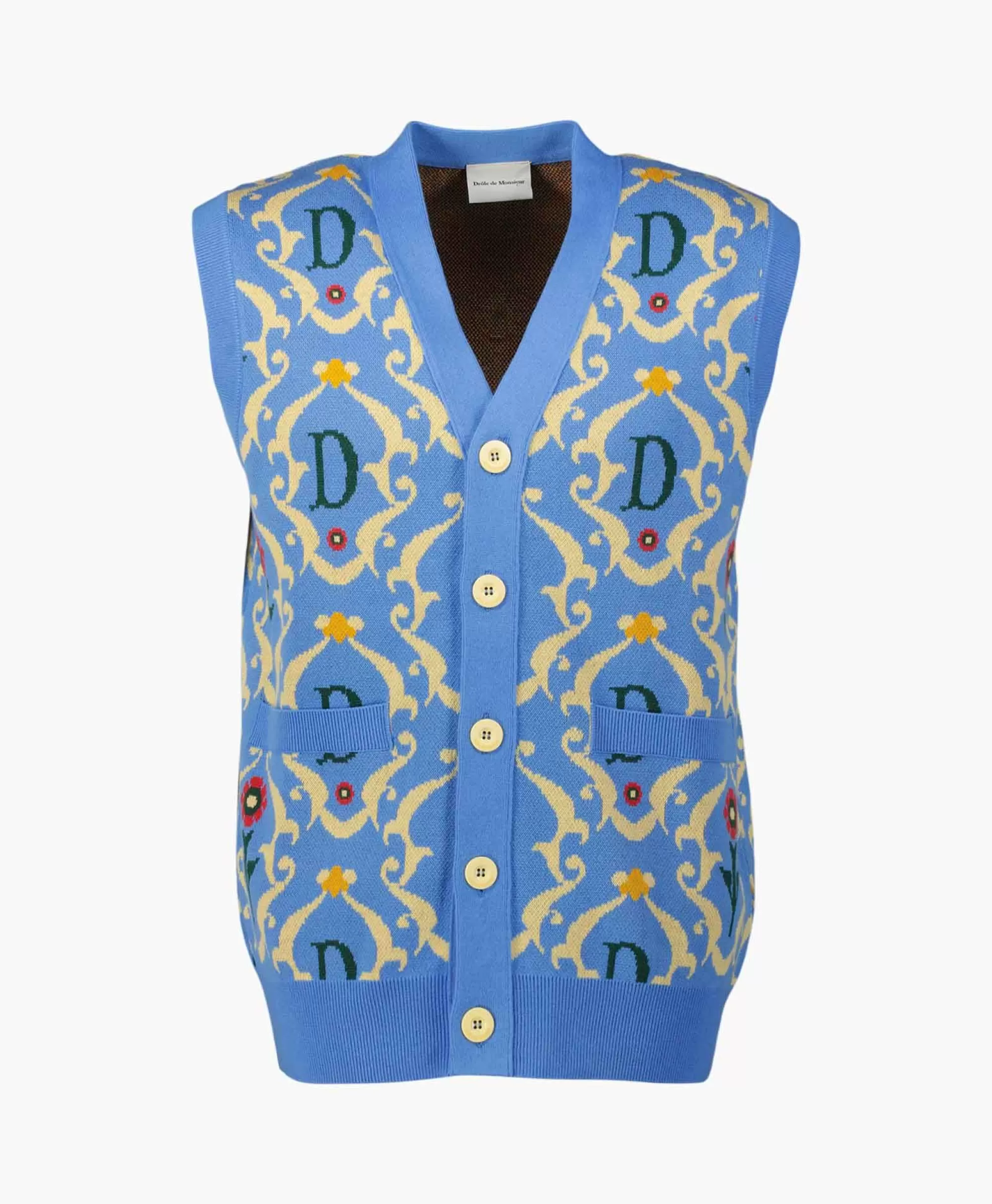 Gilet elegante senza maniche Drôle de Monsieur - Decorazioni blu stile contemporaneo