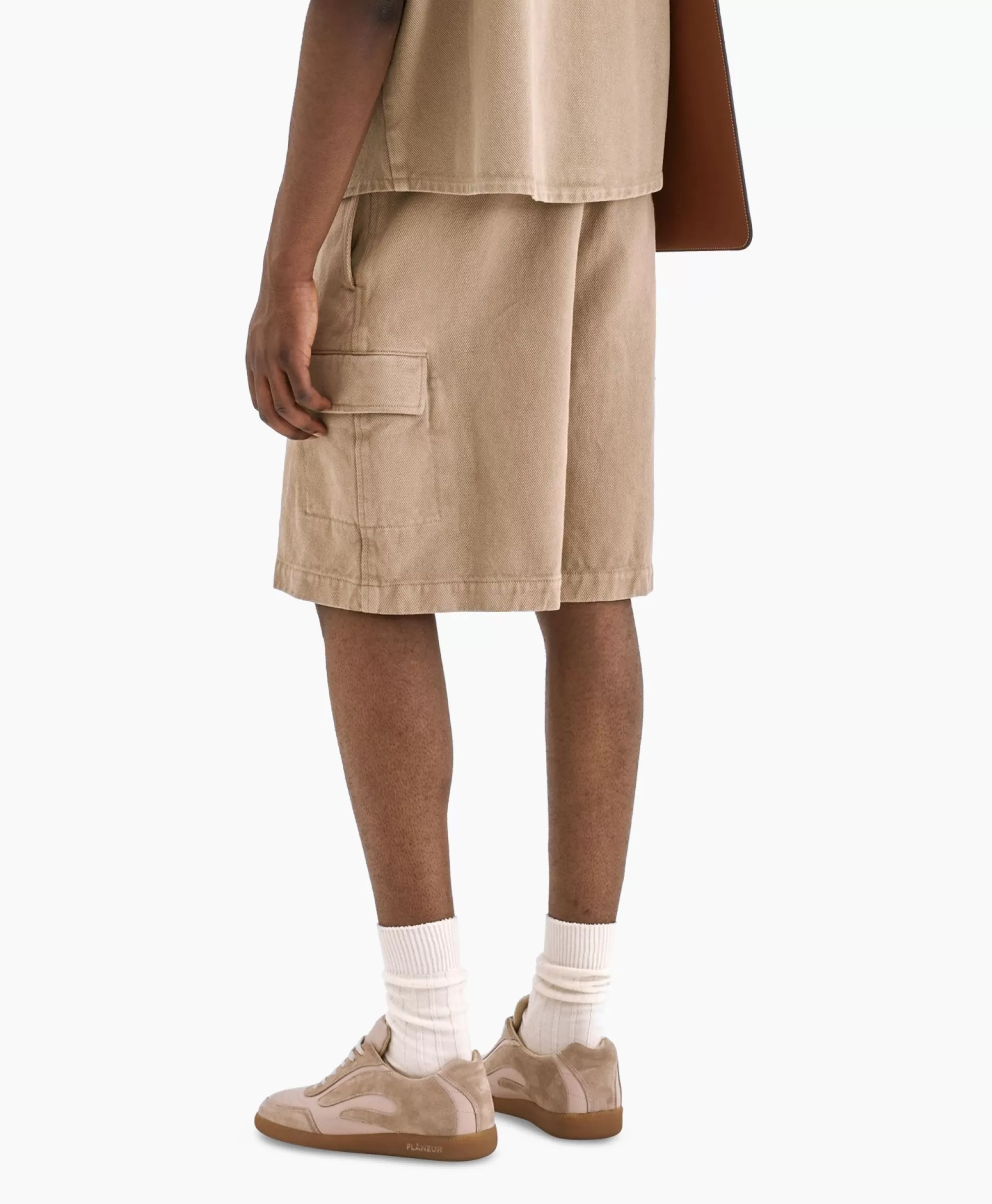 Pantaloncini Cargo Flâneur Uomo in Tinta Beige - Design Comodo e Stile Urbano