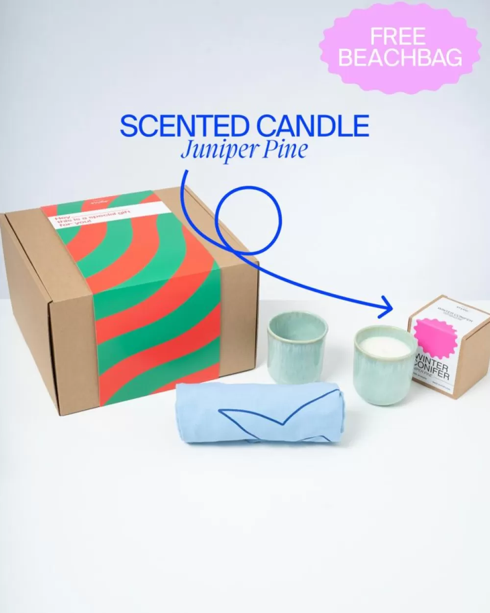 Coppa Alto Set Regalo Edizione Limitata: 1 Tazzina Mint + 1 Candela Profumata all'Eucalipto - Confezione Elegante per Coccole Domestiche