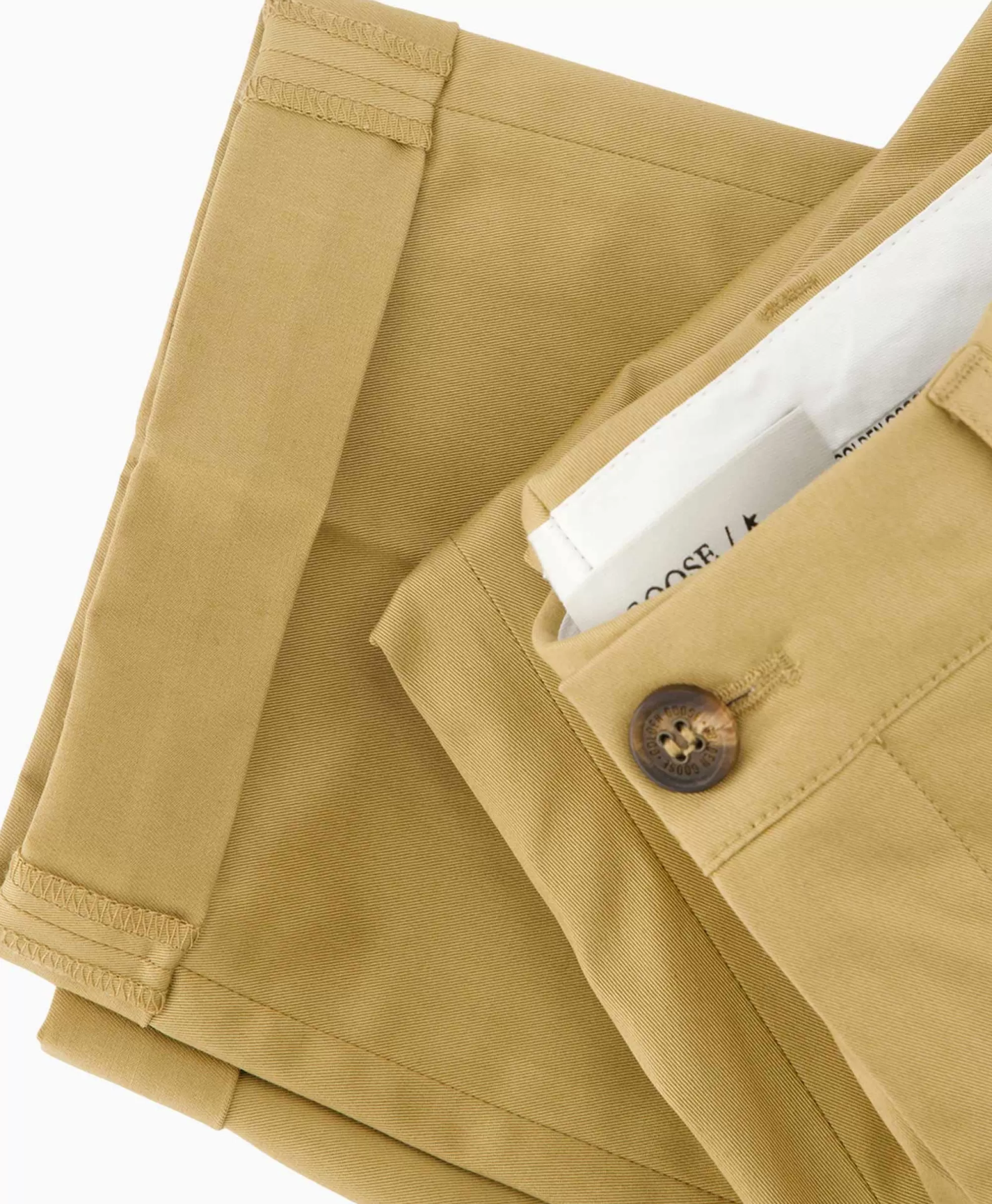 Golden Goose Uomo Pantaloni Chino in Cotone Confortevole Beige