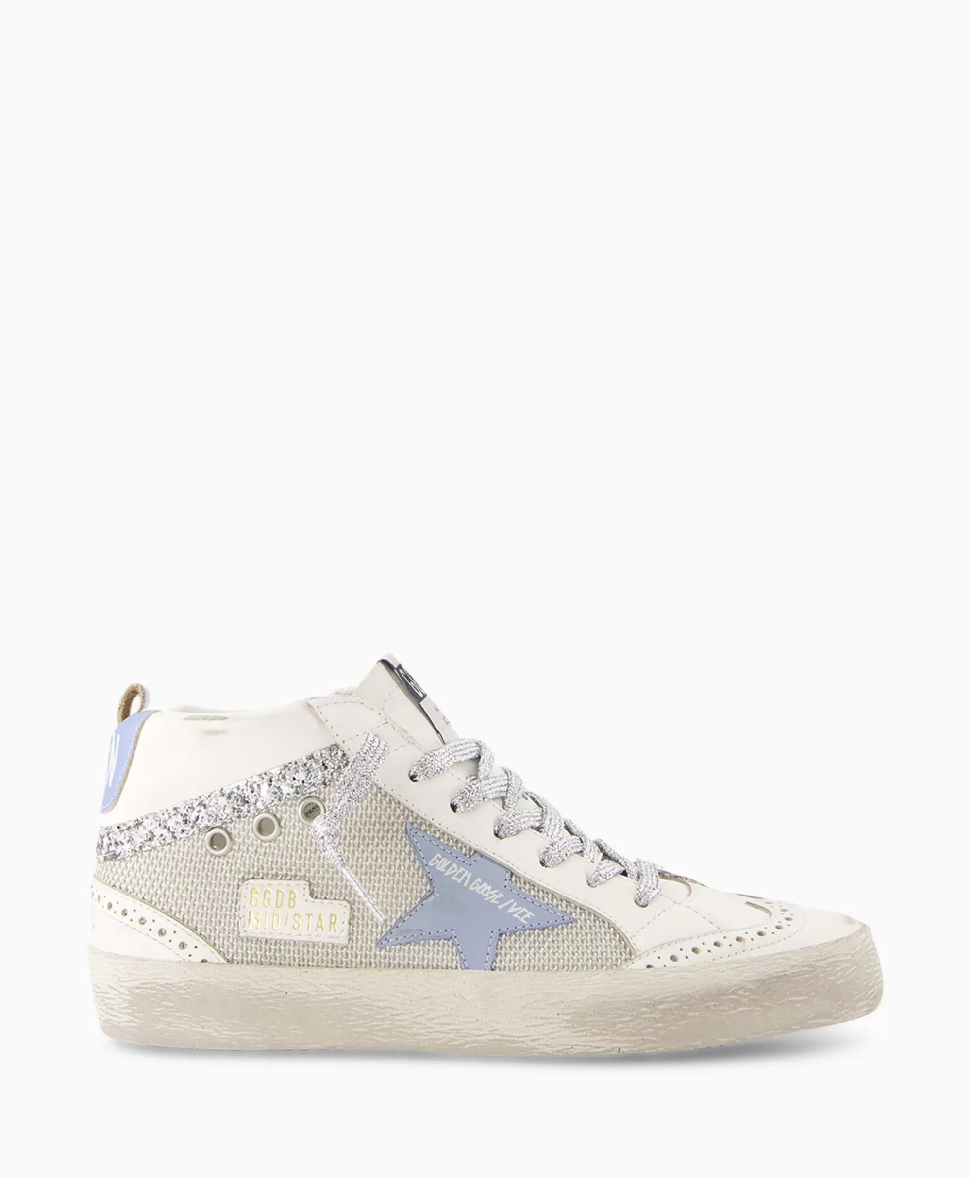 Golden Goose Mid Star - Scarpa da Ginnastica Unisex in Pelle Bianca con Design Iconico, Suola Cushioned e Detagli Vintage - Stile Casual-Chic Perfetto per Streetwear e Outfit Giornalieri