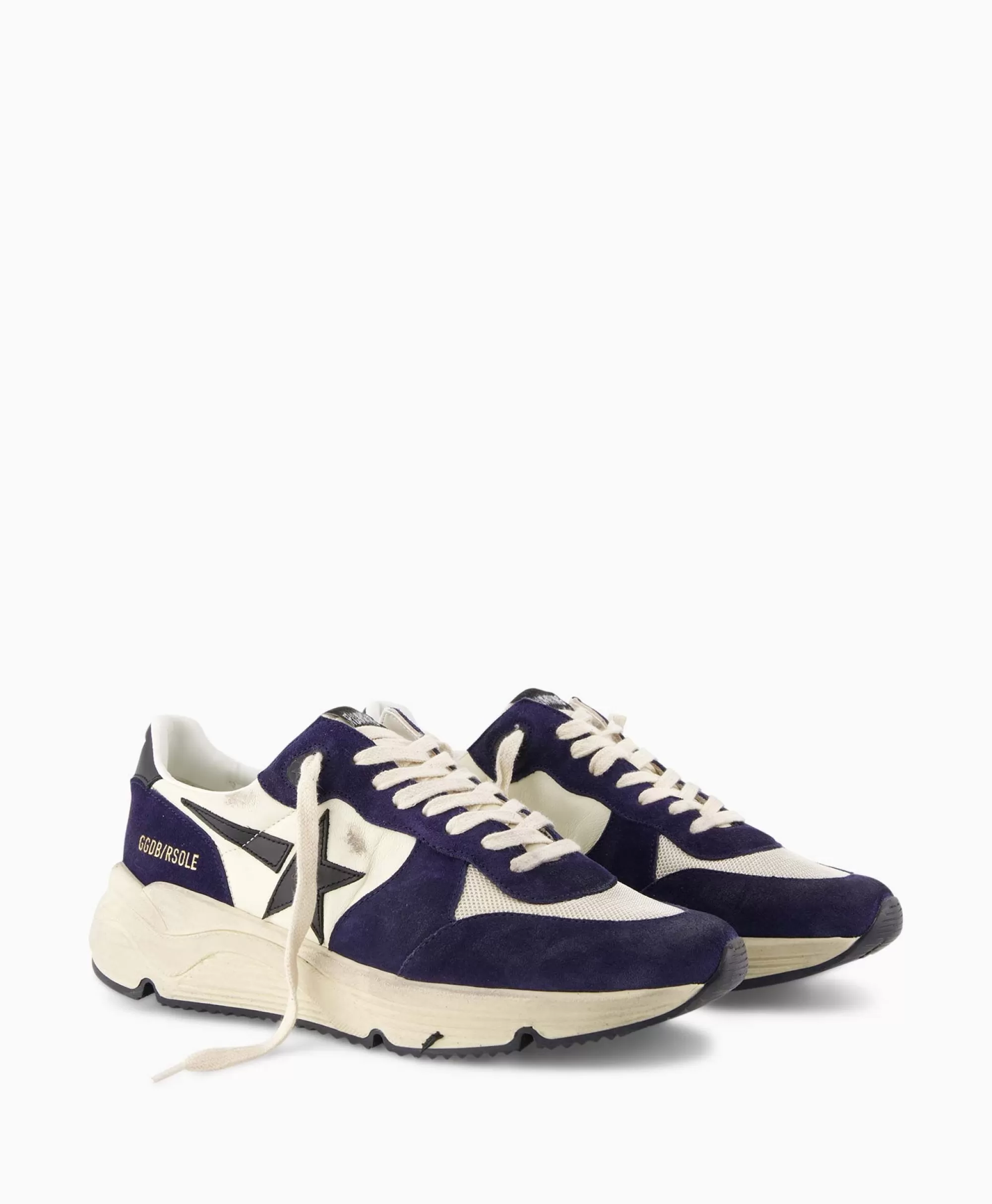 Golden Goose Running Star - Scarpa Sportiva in Pelle Nappa Premium  
Design Iconico con Suola Ammortizzata, Dettallo Stellare e Finitura Nero Opaco