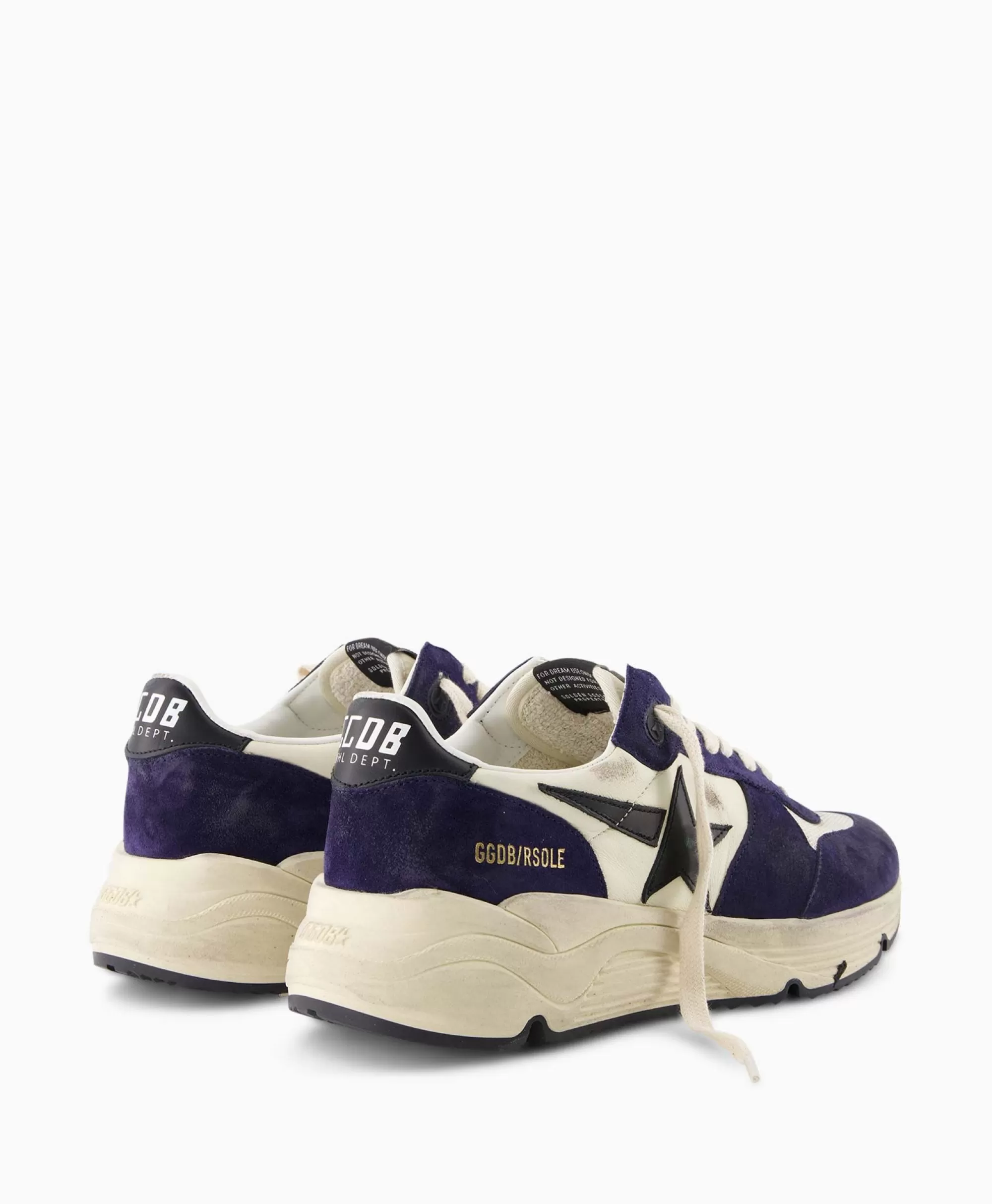 Golden Goose Running Star - Scarpa Sportiva in Pelle Nappa Premium  
Design Iconico con Suola Ammortizzata, Dettallo Stellare e Finitura Nero Opaco