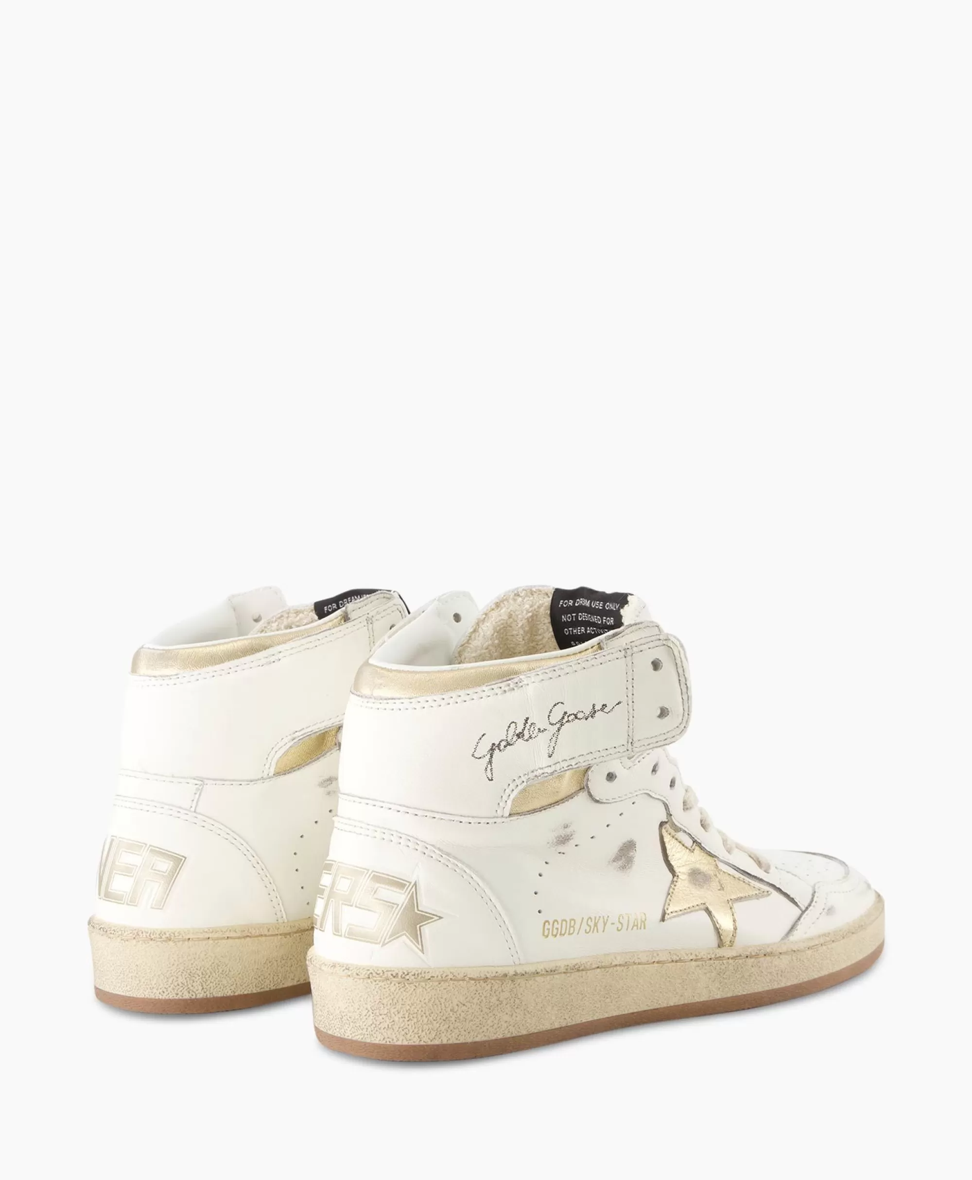 Golden Goose Sky Star - Scarpe Sportive in Pelle Nappa Laminata con Dettagli Premium - Design Iconico e Conforto Moderno - Disponibile in Bianco Opaco