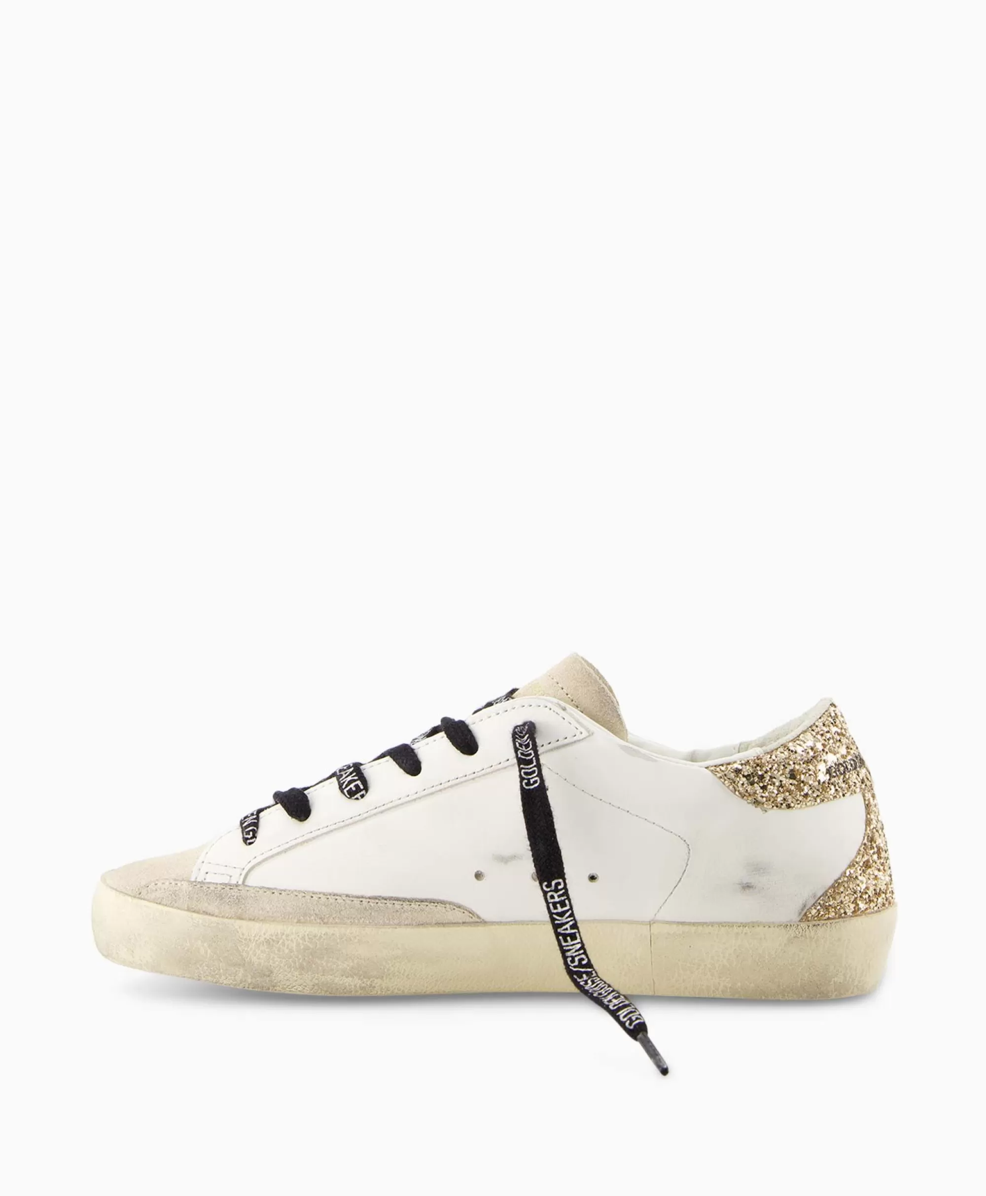 Golden Goose Superstar Sneakers in Pelle con Stelline Glitterate - Design Iconico Off-White