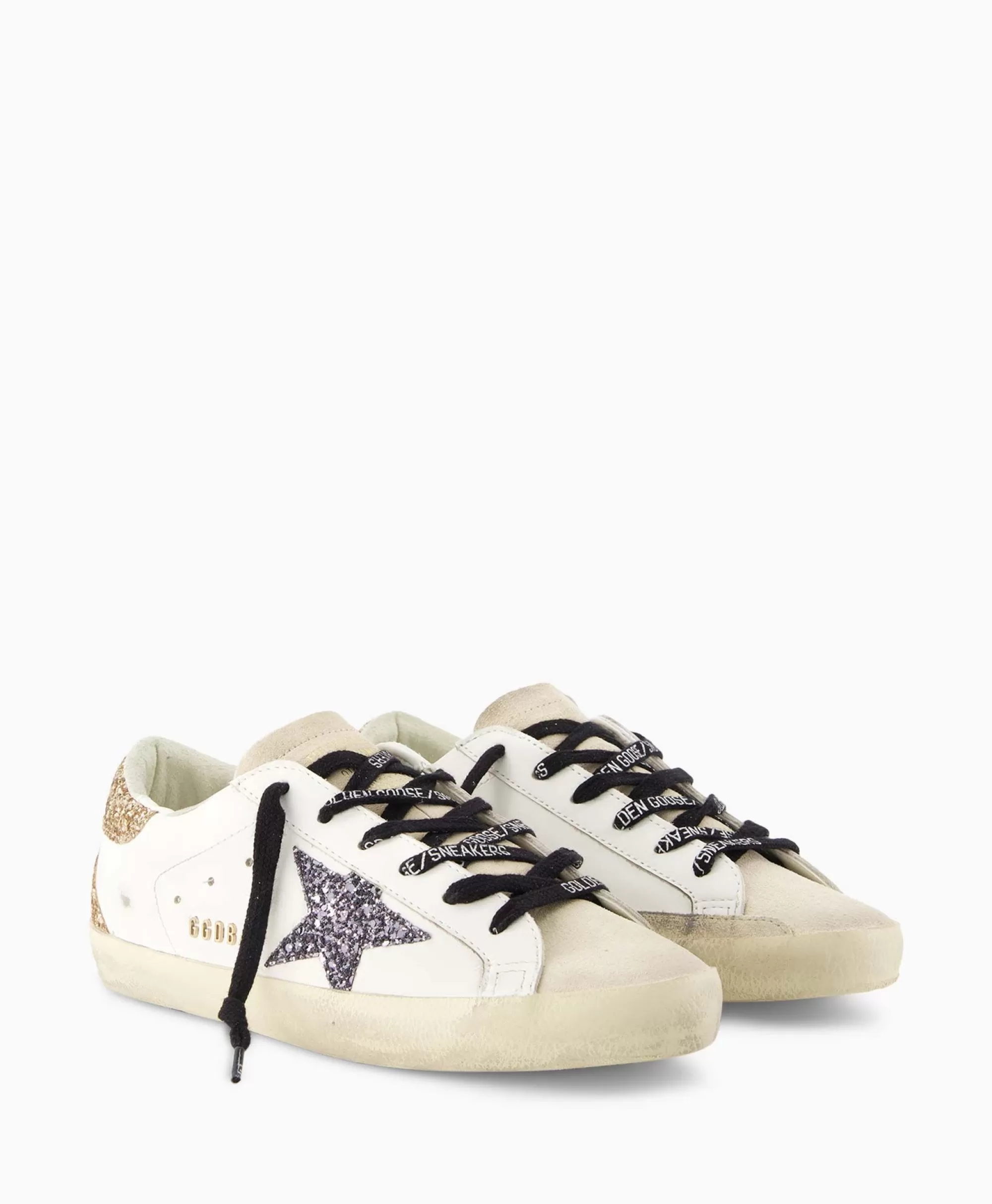 Golden Goose Superstar Sneakers in Pelle con Stelline Glitterate - Design Iconico Off-White