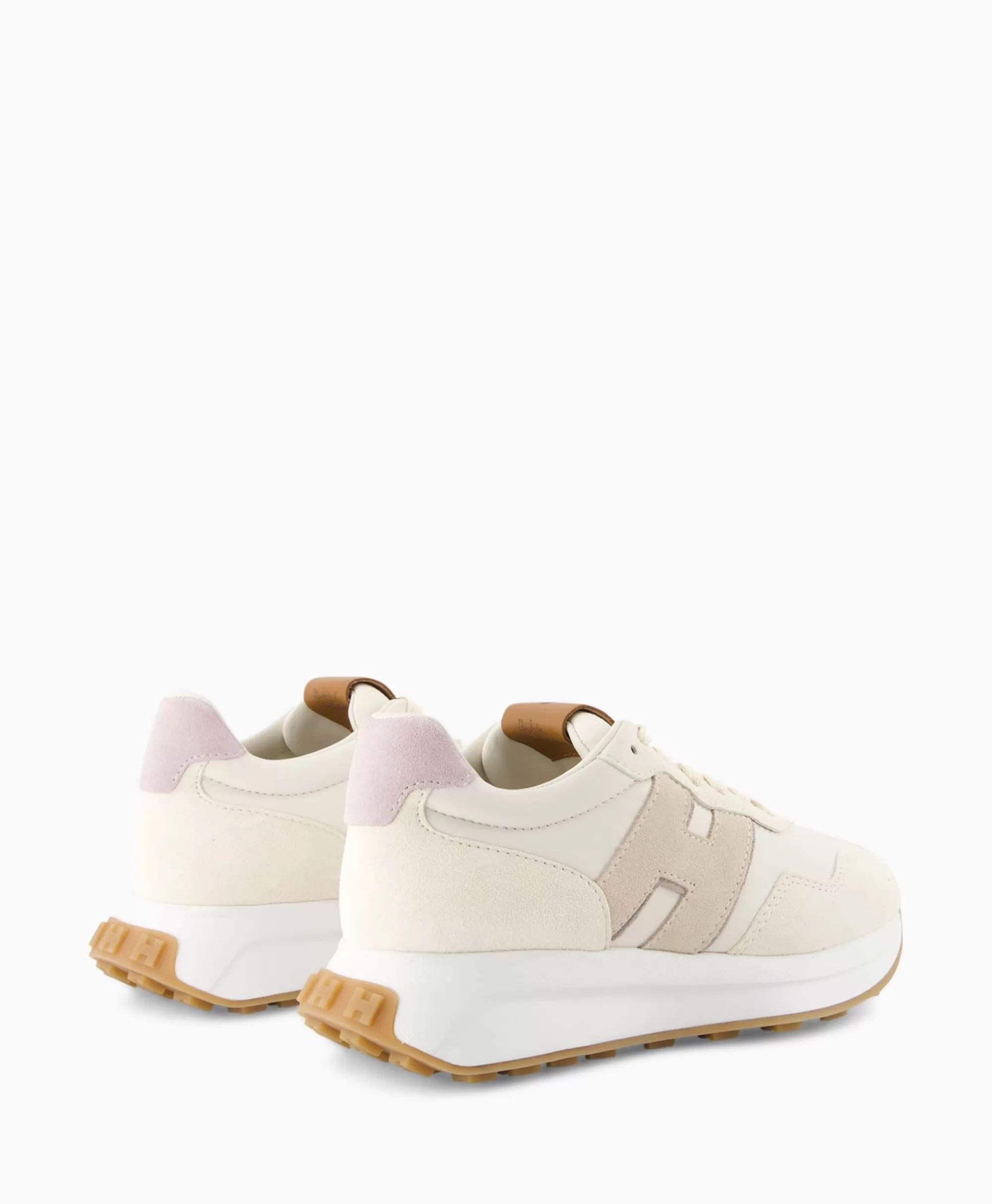 Scarpe Sportive Hogan H-Patch in Tonalità Off-White con Decorazione a Contrasto - Design Moderno e Confortevoli
