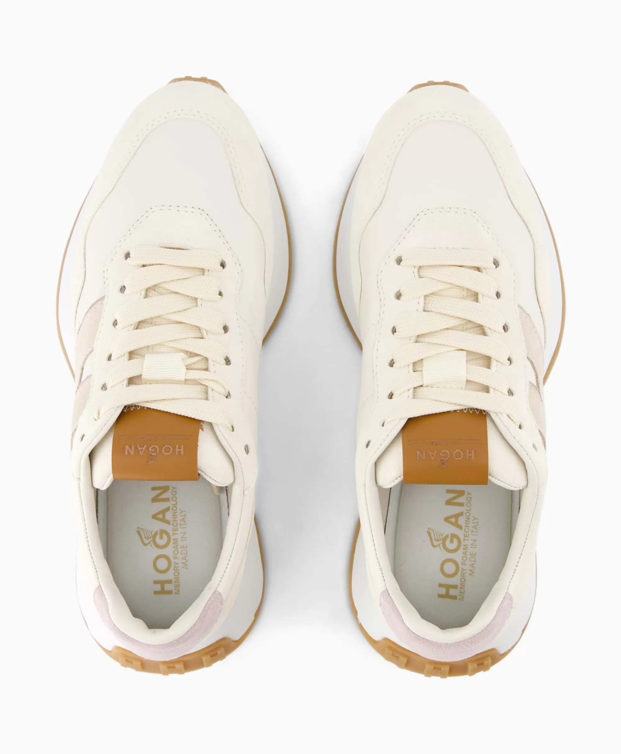 Scarpe Sportive Hogan H-Patch in Tonalità Off-White con Decorazione a Contrasto - Design Moderno e Confortevoli