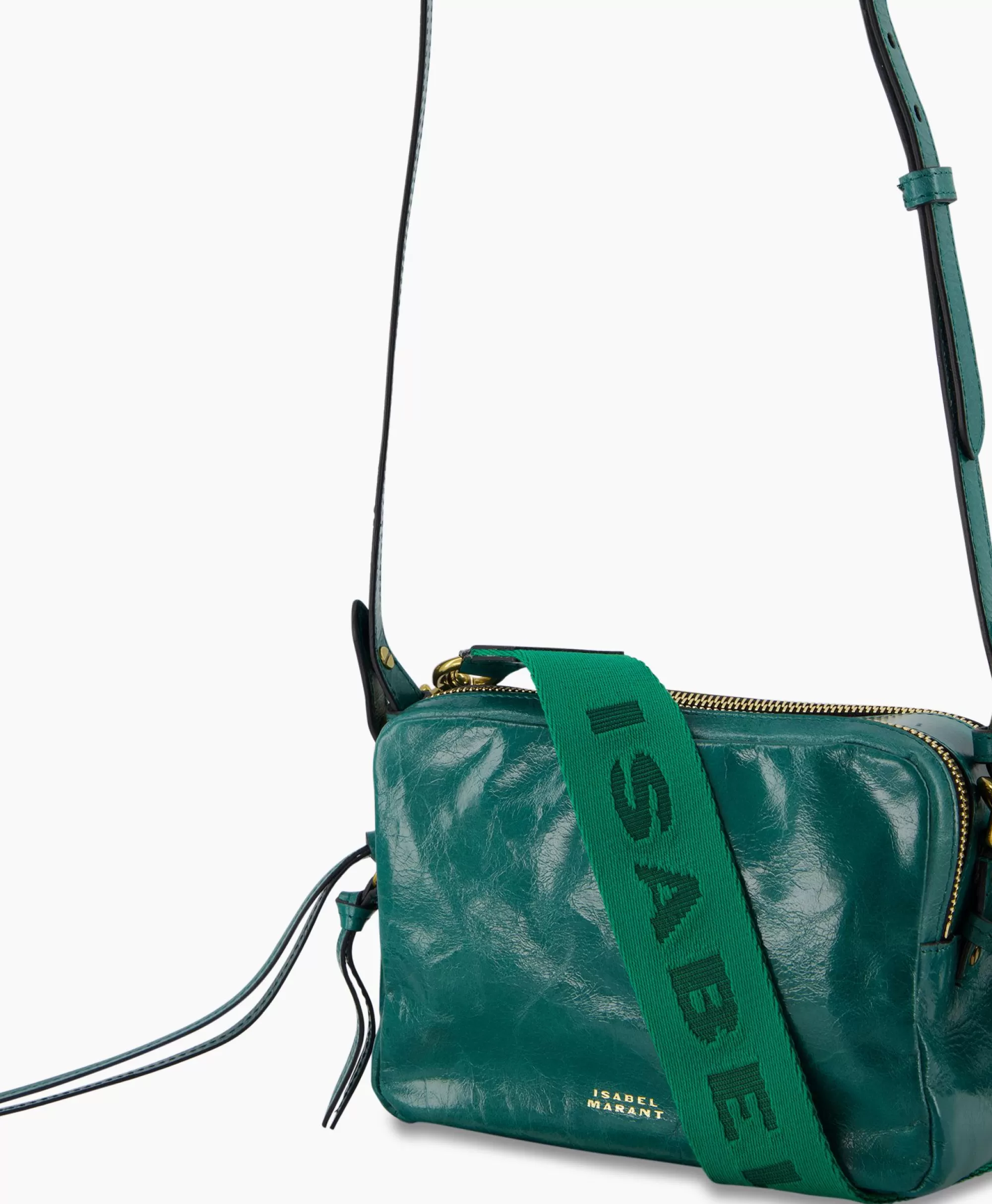 Borsa a tracolla Isabel Marant Verde Smeraldo - Modello Wardy Camera GB, design pratico per look urbani