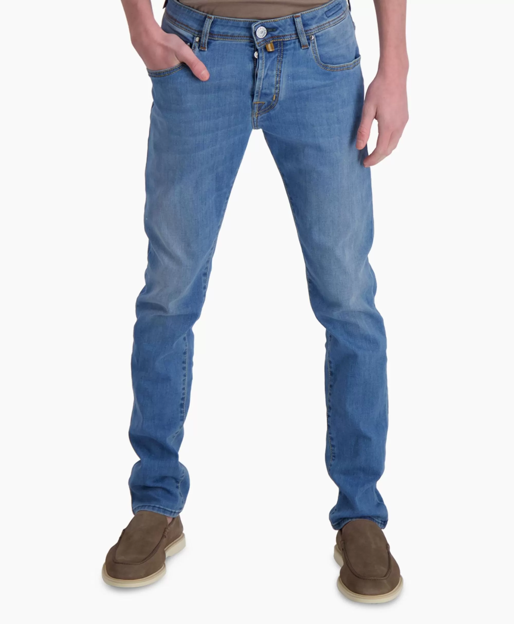 Jacob Cohen Jeans Nick Midden Slim Ultra Aderente - Pantaloni Denim Blu Scuro con 5 Tasche Funzionali