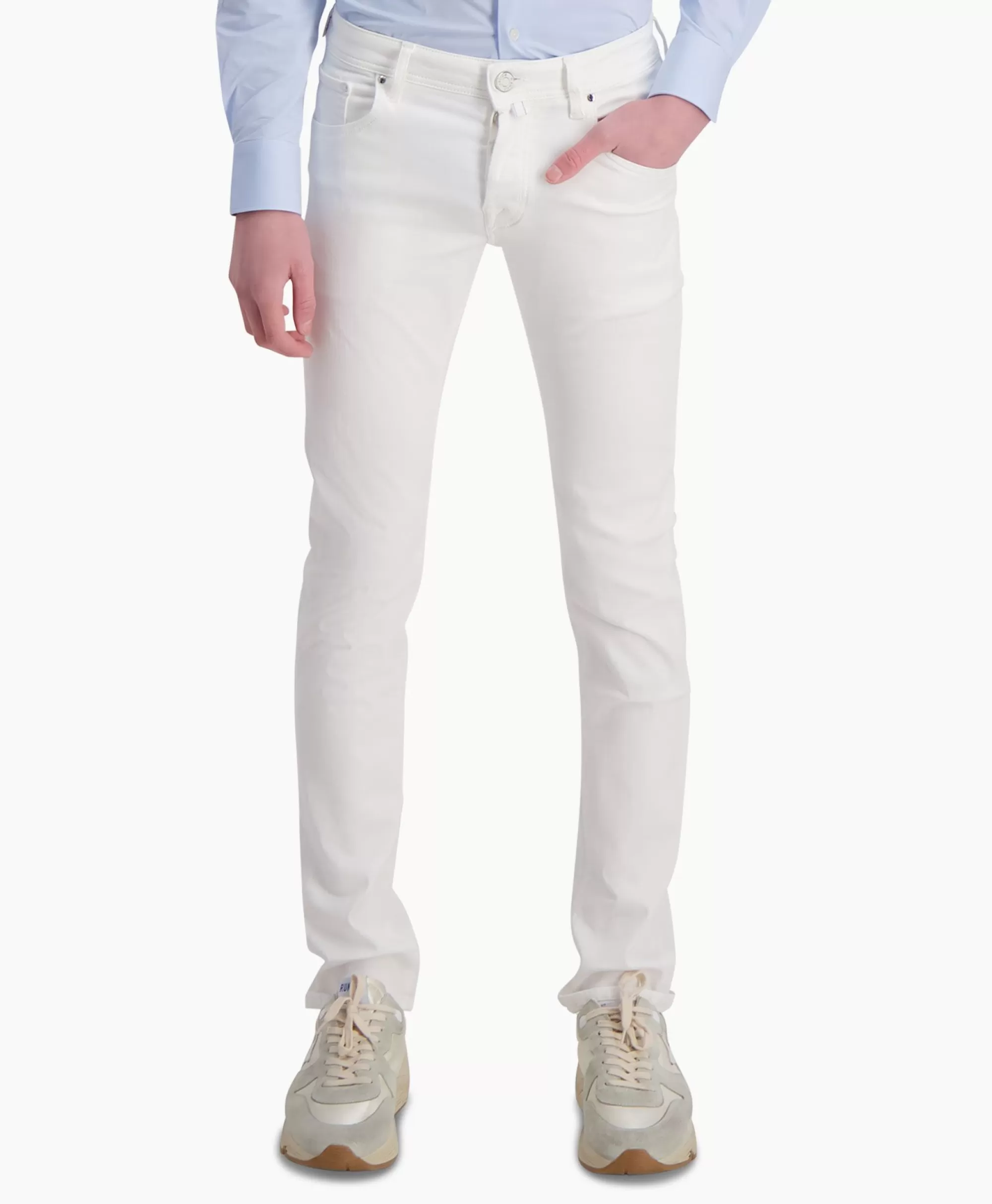 Pantaloni Jeans Broeken di Jacob Cohen - Taglio Super Slim con 5 Tasche, Nicolò Bianco - Confezione Premium, Comodi ed Eleganti