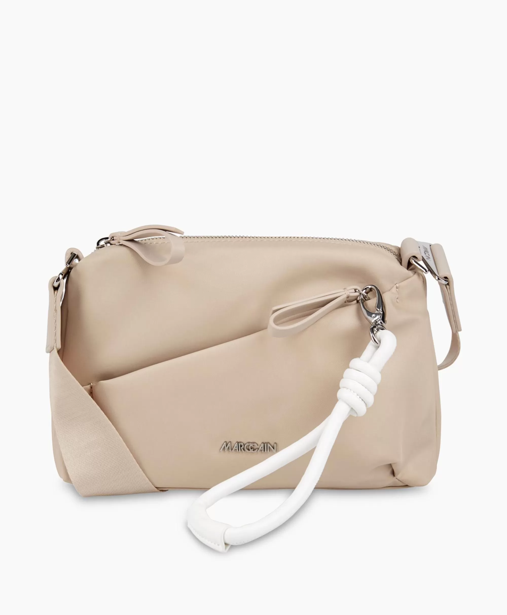 Marc Cain Borsa a Tracolla Unisex con Design Moderno - Mod. W14 in Tessuto Grigio Antracite