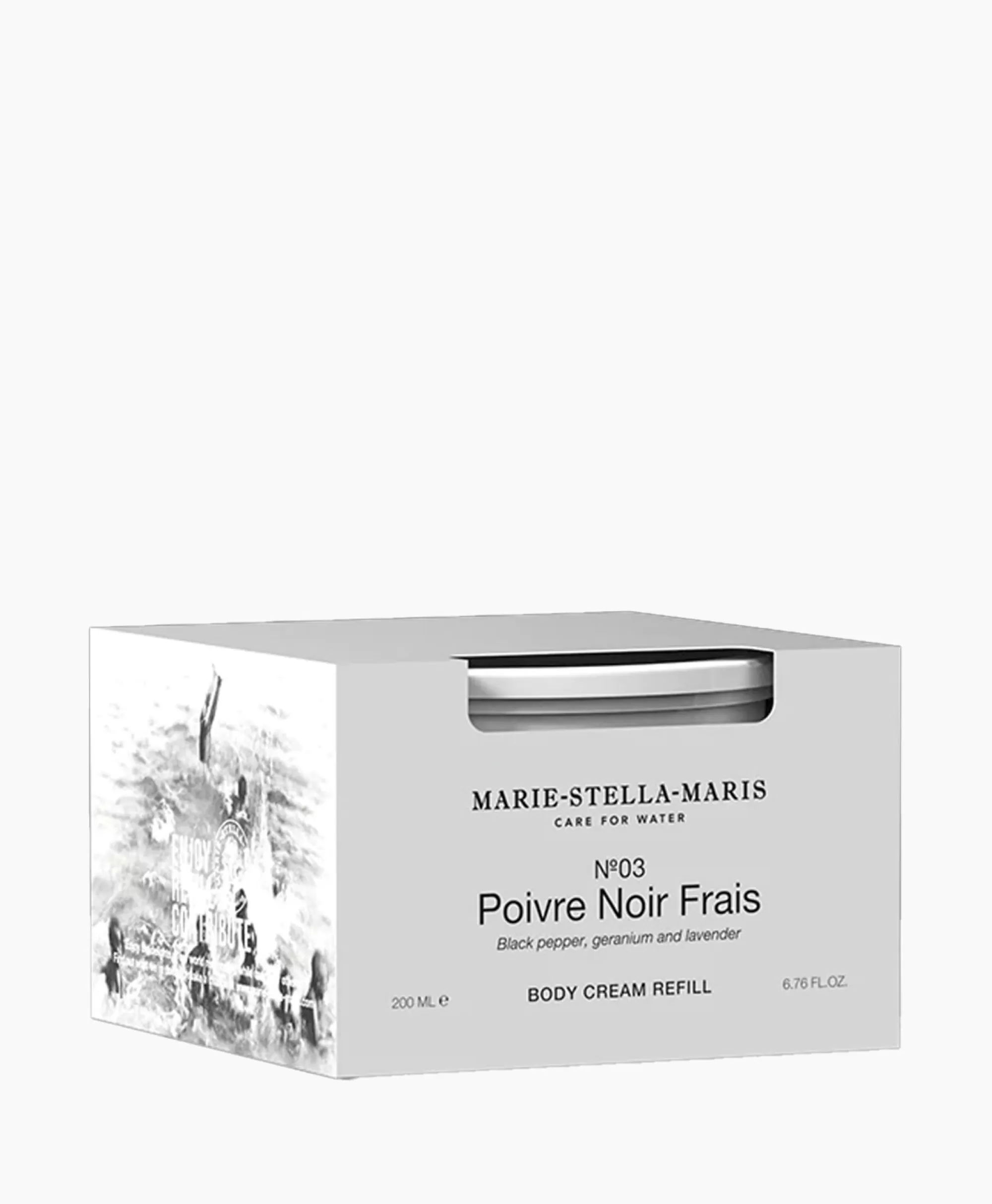 Crema Corpo Rinfrescante Marie-Stella-Maris con Note di Pepe Nero - 200 ml per Cura quotidiana della Pelle, Formato Travel Size