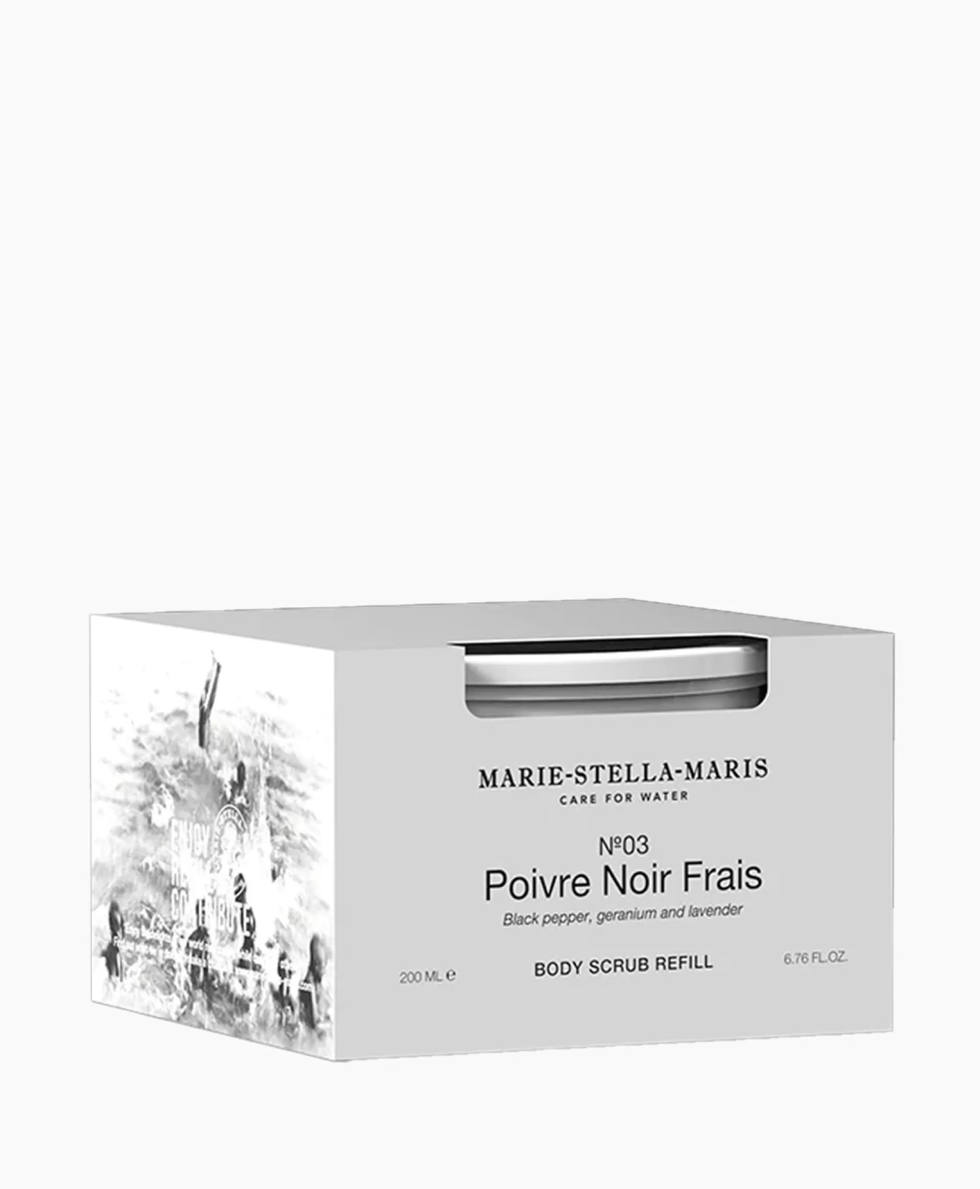 Marie-Stella-Maris Esfoliante Rinfrescante al Pepe Nero - Trattamento Corpo 200ml per Pelle Luminosa