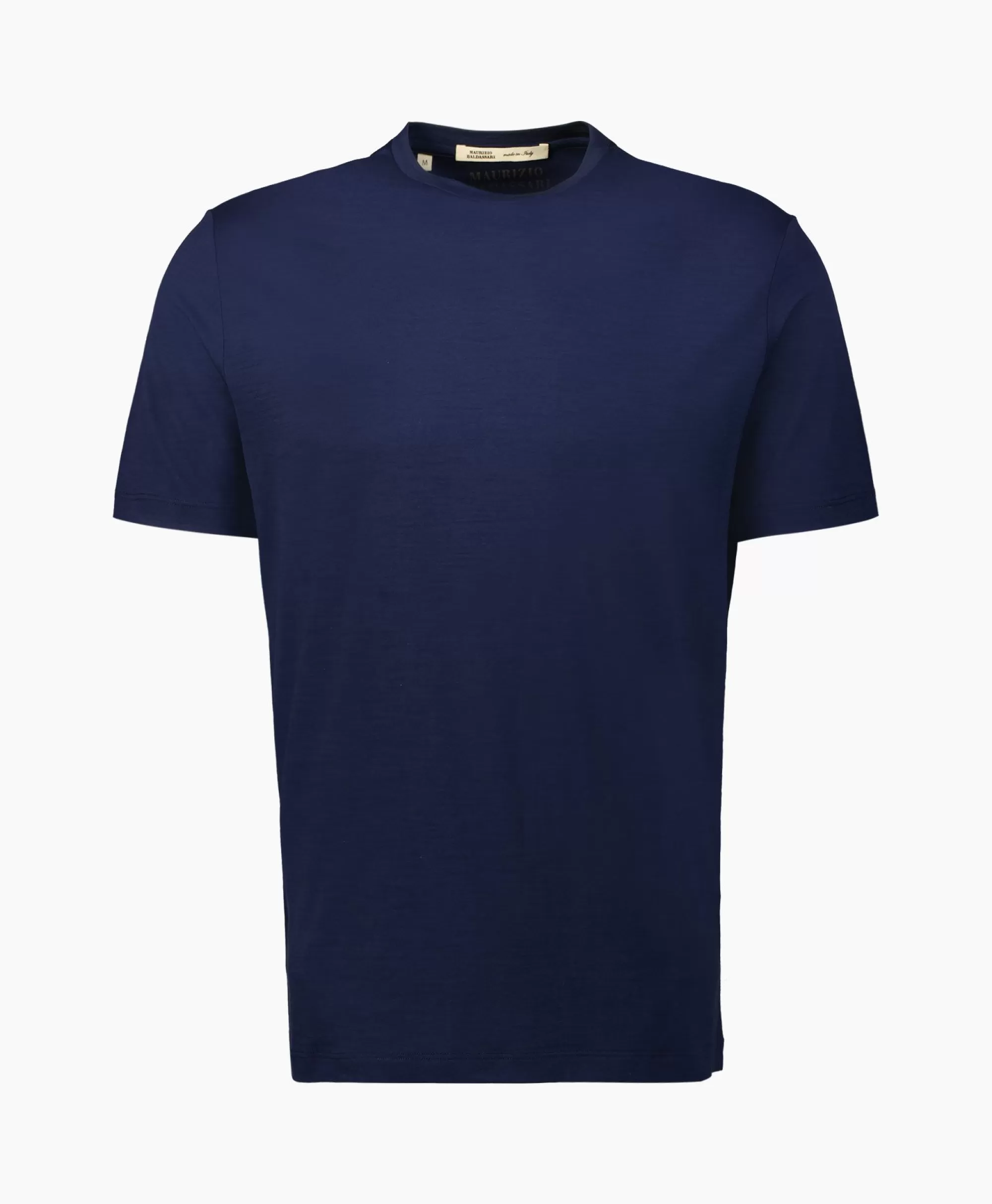 Maglietta Uomo Casual in Cotone, Maniche Corte Blu Navy - Design Maurizio Baldassari | T-Shirt Estate Confortevole