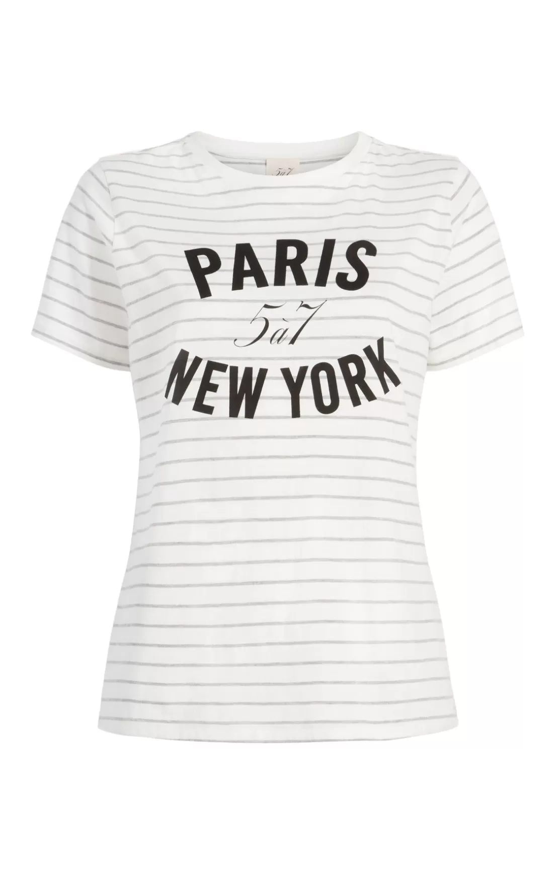 Maglietta Elegante Righe Melange - Ispirazione Parigi e New York | Capi Firmati di Cinq à Sept in Offerta Imperdibile