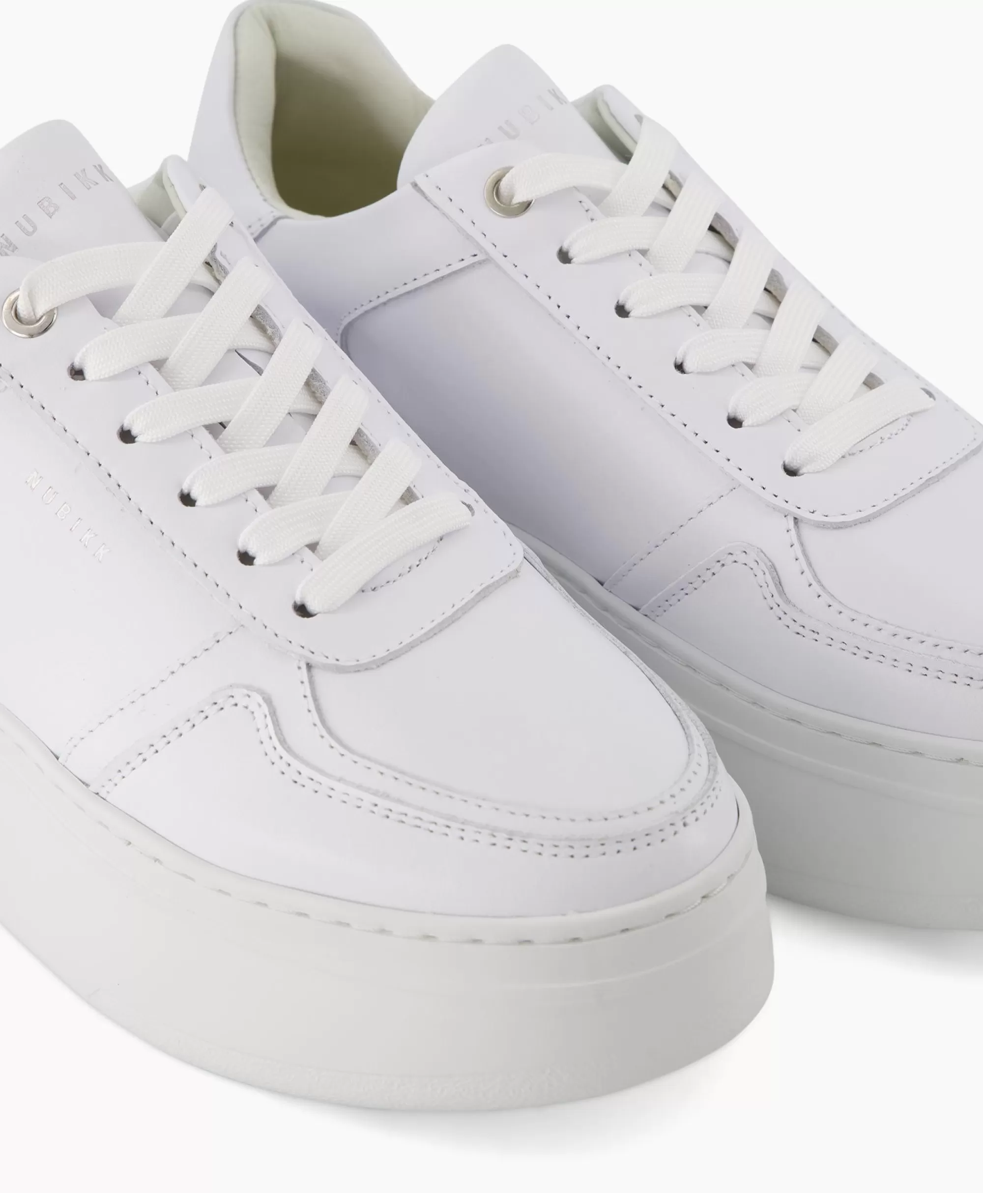 Scarpe Sportive Nubikk Bayou con Zeppa Comoda, Design Moderno e Stile Casual per Donna, Colore Bianco Puro