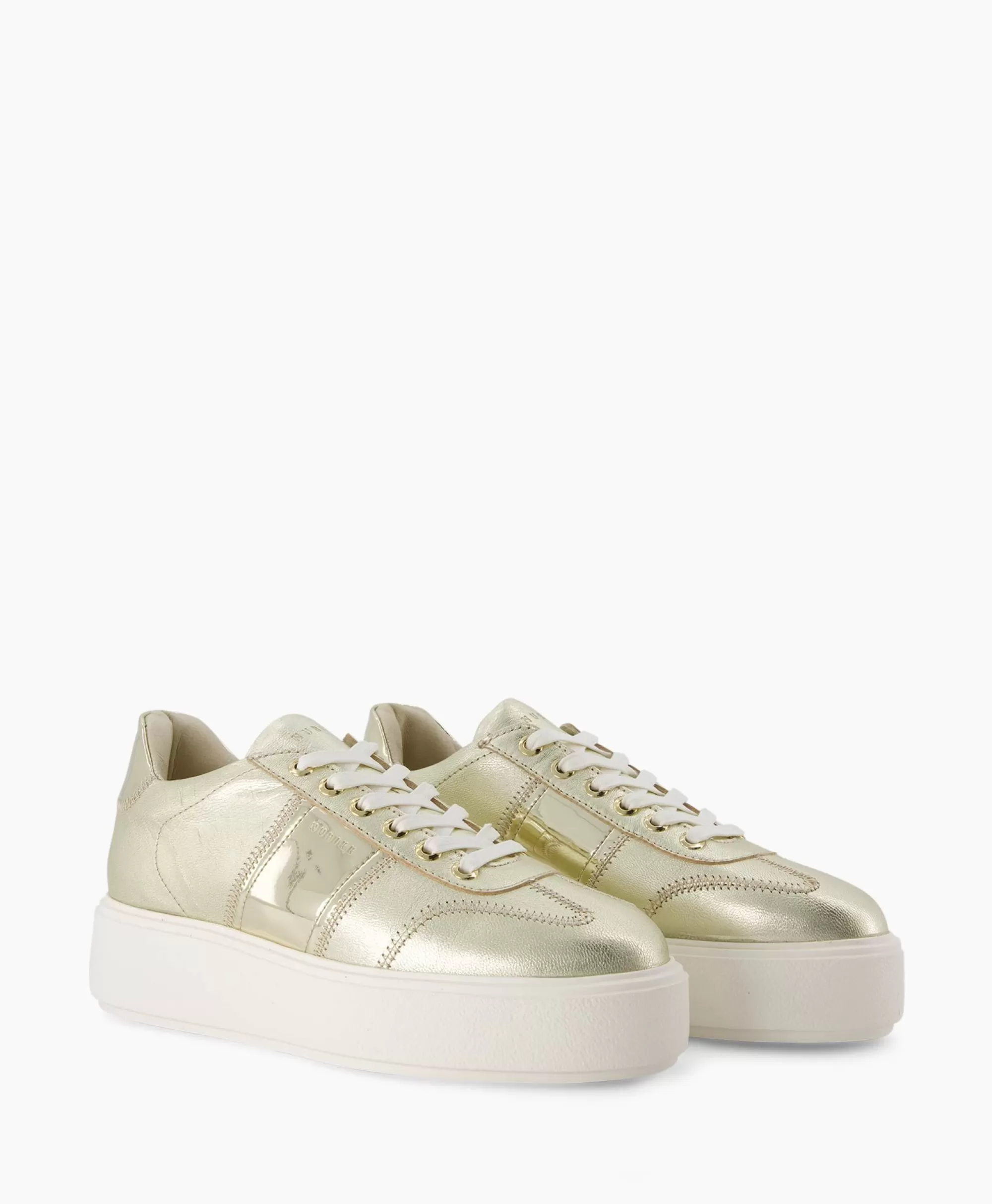 Nubikk Elise Wing - Scarpe Sportive Unisex in Pelle con Dettagli Dorati