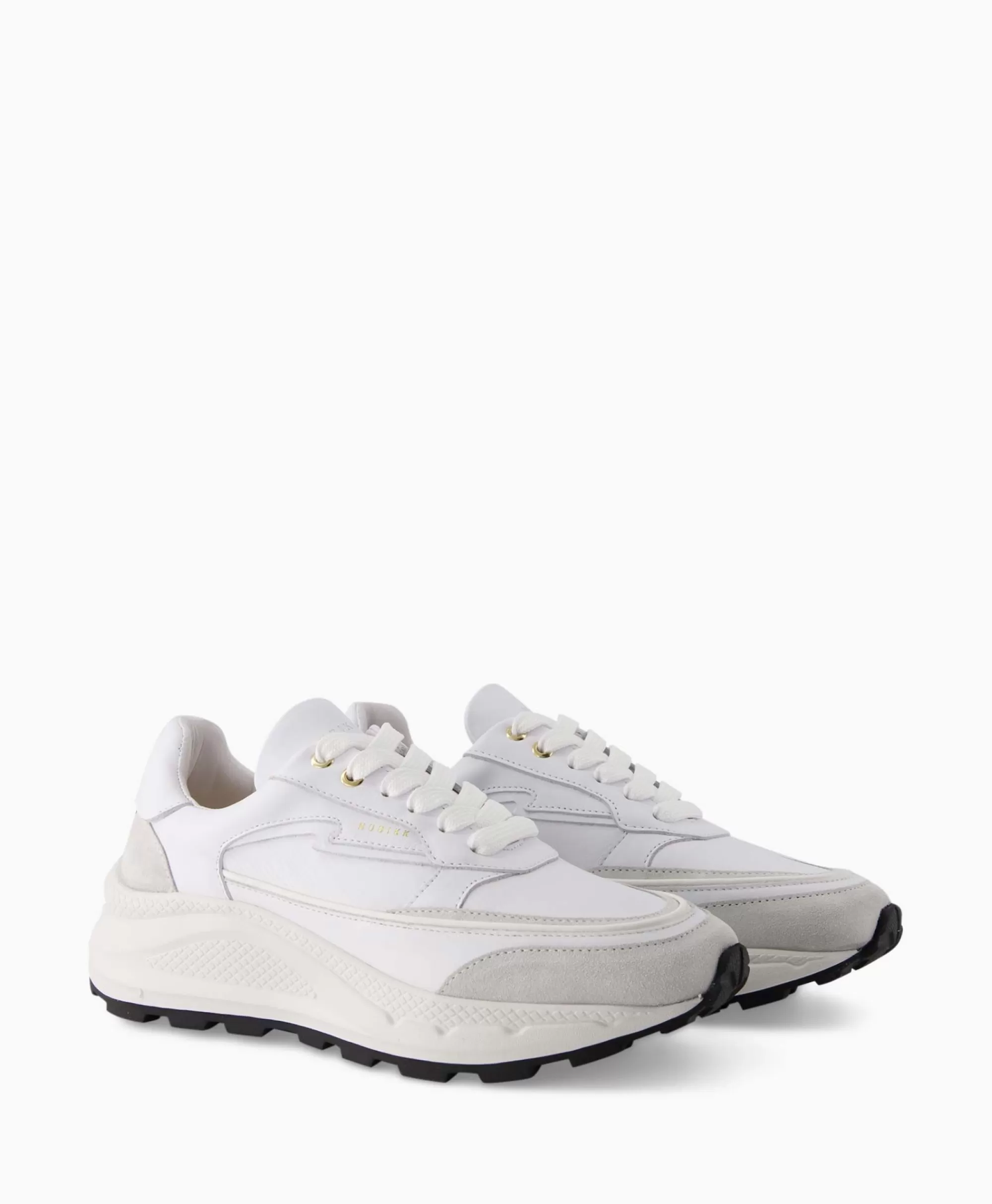 Nubik Scarpe Sportive Unisex Oberon-Nora, Design Comodo in Tessuto Bianco