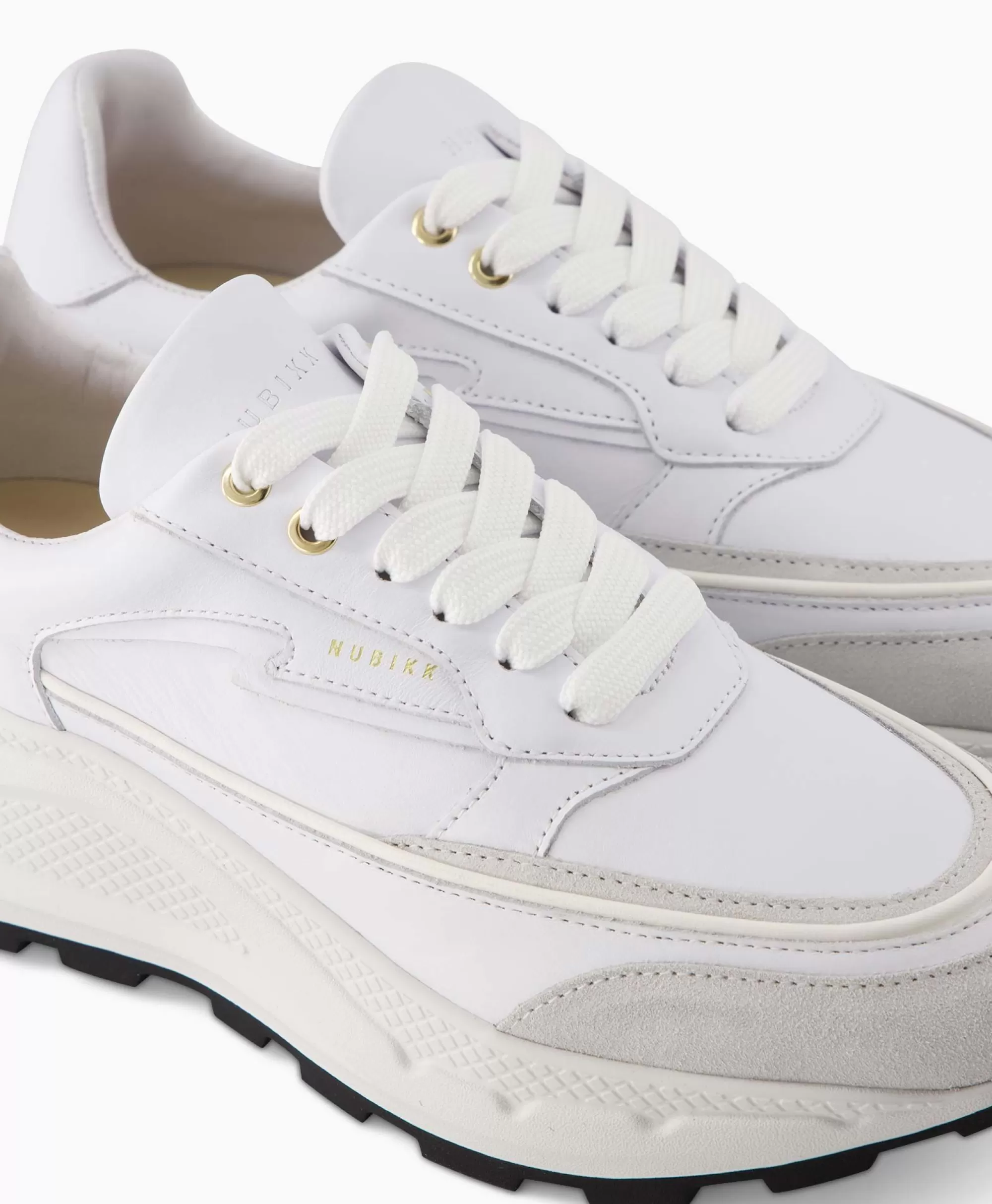 Nubik Scarpe Sportive Unisex Oberon-Nora, Design Comodo in Tessuto Bianco