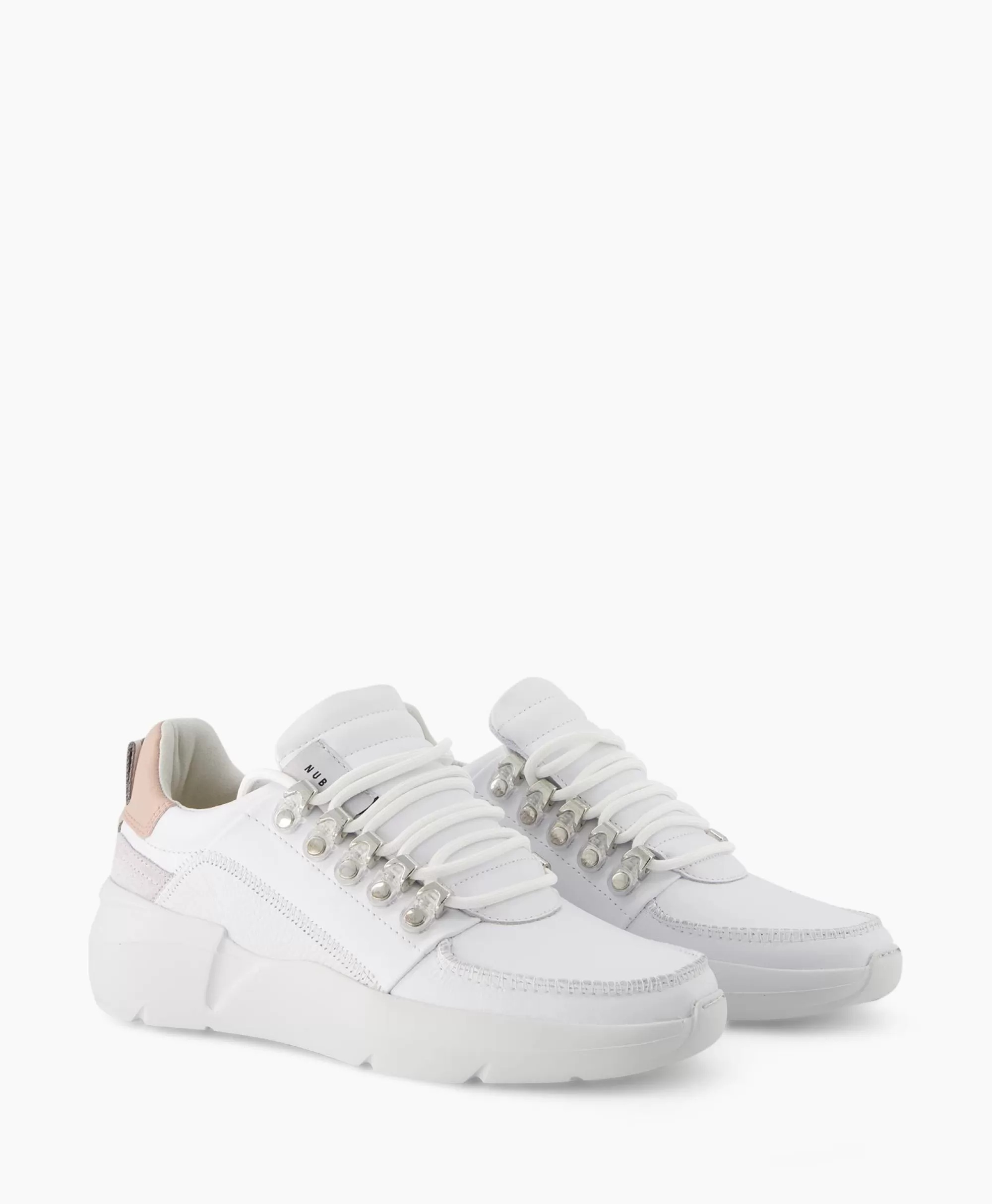 Scarpe da Ginnastica Nubikk Roque - Design Moderno in Pelle Sintetica, Modello Unisex Roman Bianco con Suola Ammortizzata