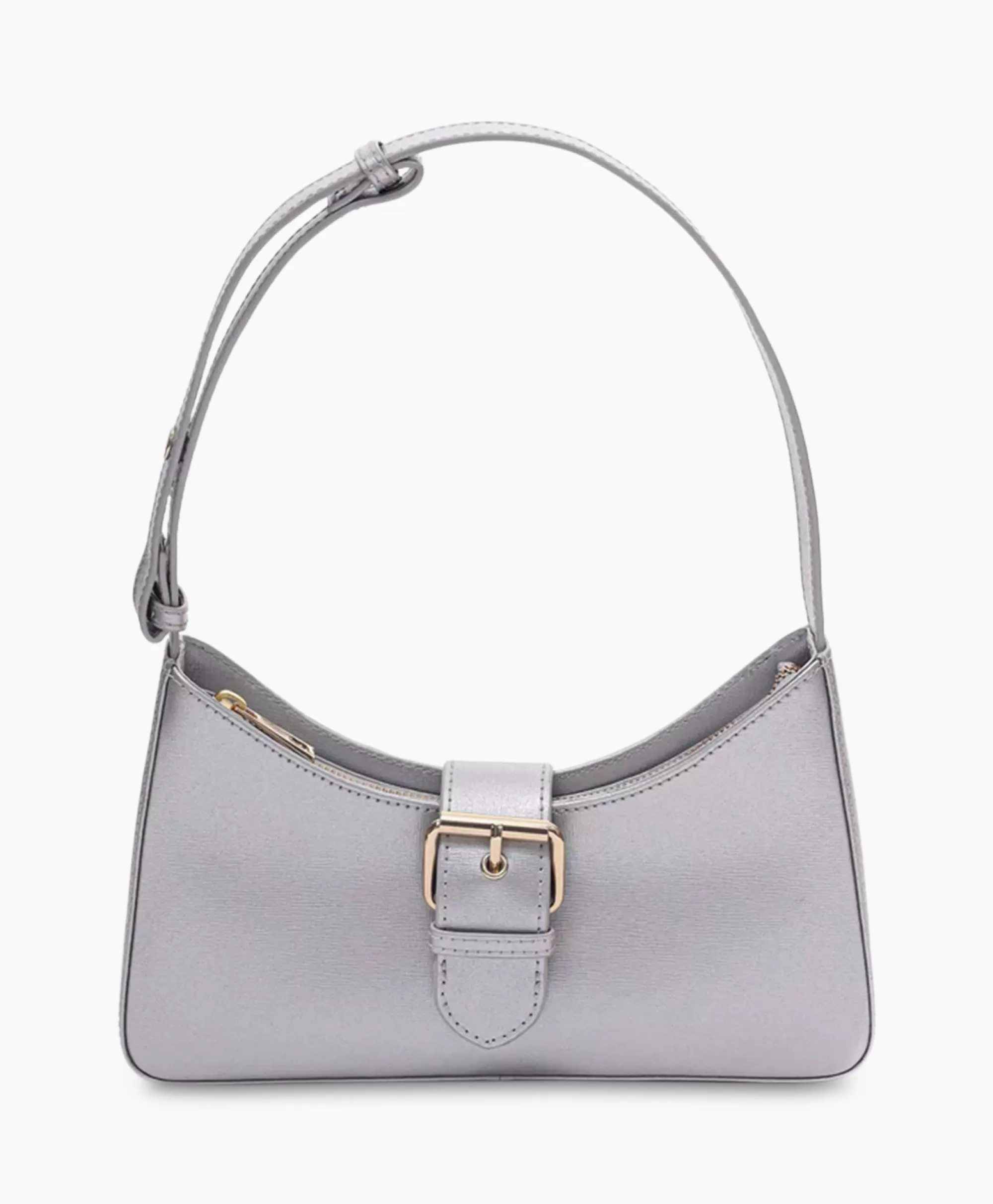 Borsa Elegante Apollo Florence di Nunoo - Design Argento con Rifiniture Oro per Uso a Spalla o Mano