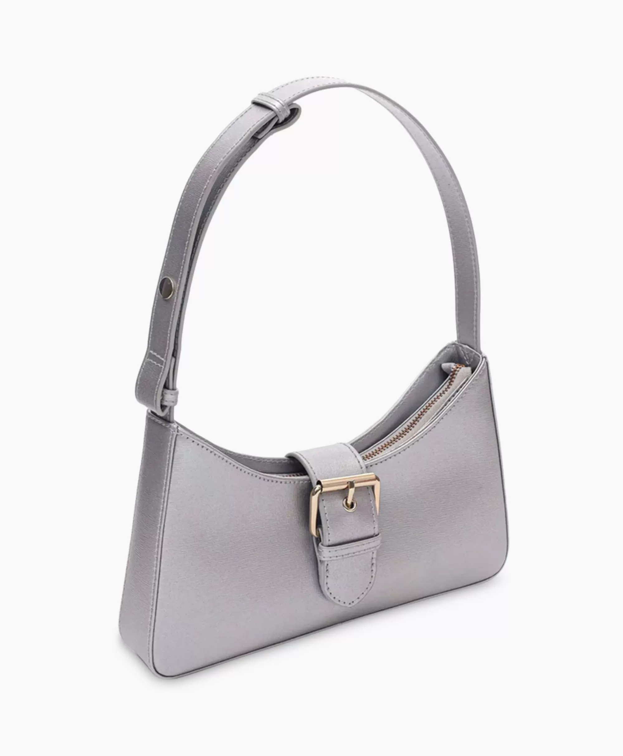 Borsa Elegante Apollo Florence di Nunoo - Design Argento con Rifiniture Oro per Uso a Spalla o Mano