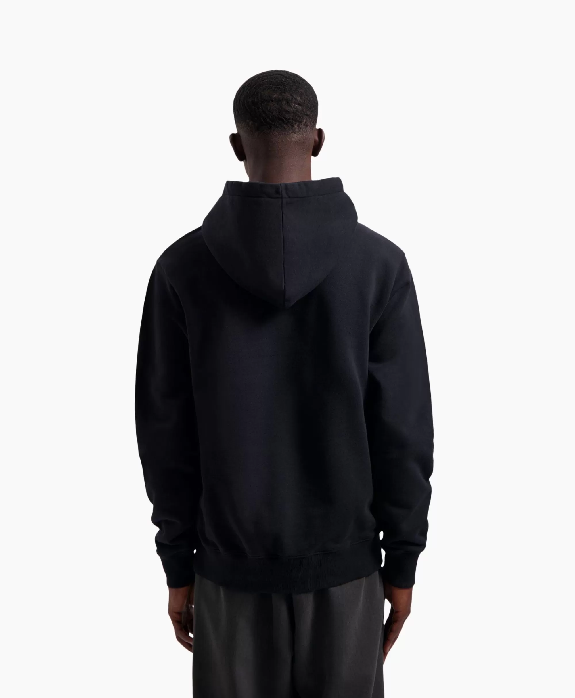 Felpa con Cappuccio Olaf Hussein Nero Unisex - Logo Sfuocato Stile Streetwear, Design Minimalista Cappuccio Morbido