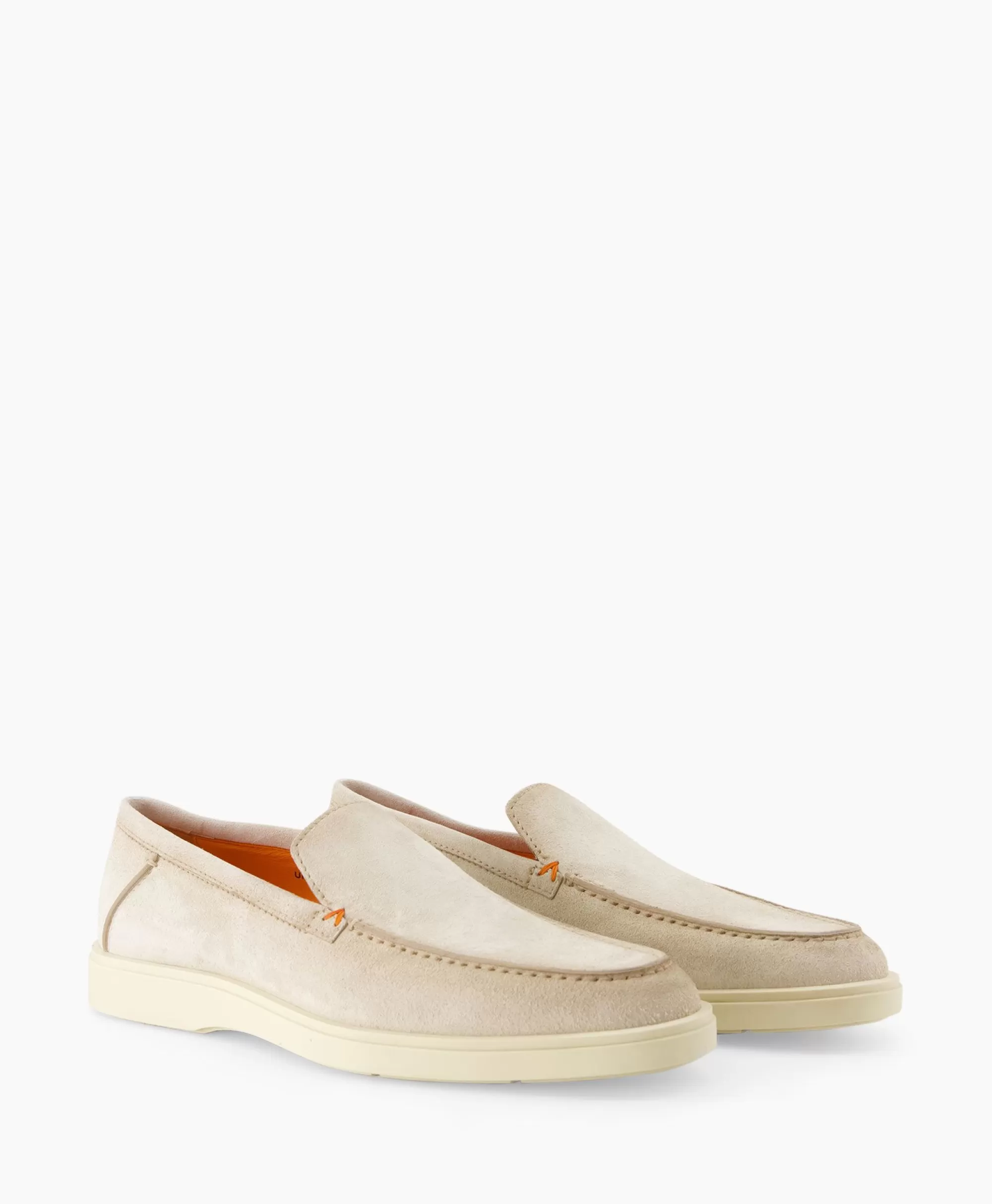 Santoni Fratelli Eleganti Mocassini Botanist-A-Gex in Pelle Beige Sabbia